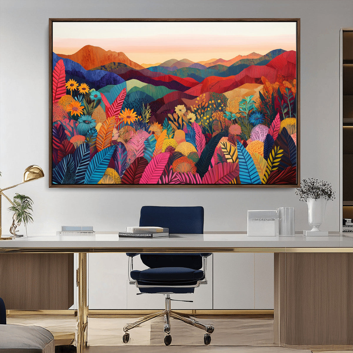 YAYOI KUSAMA Abstract Print - Landscape Canvas Wall Art
