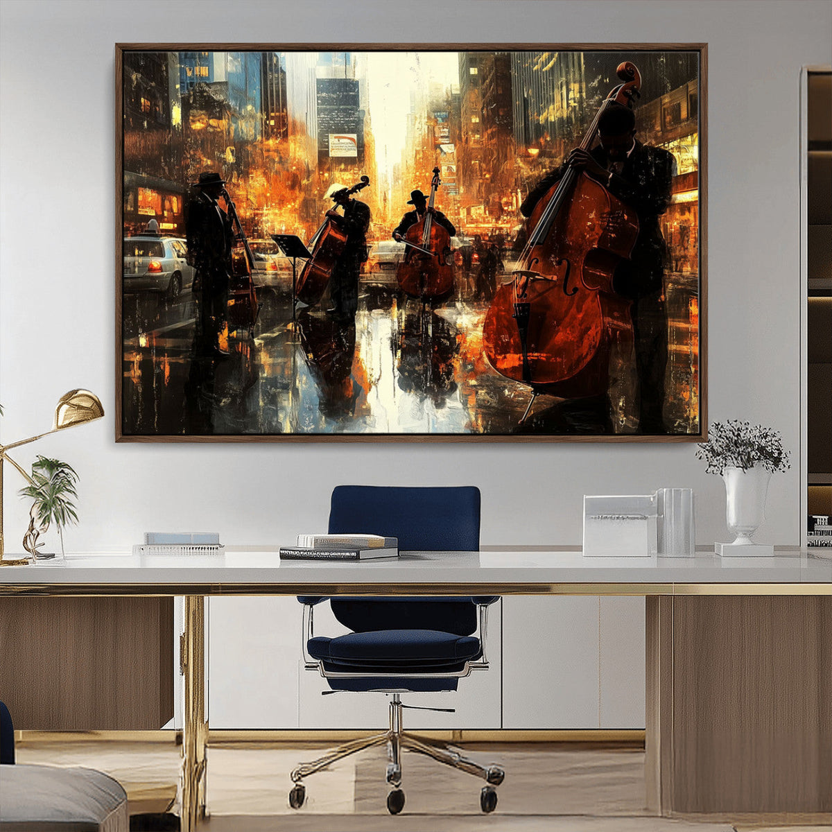 Jazz Wall Art Canvas Print – Colorful Musical Instrument