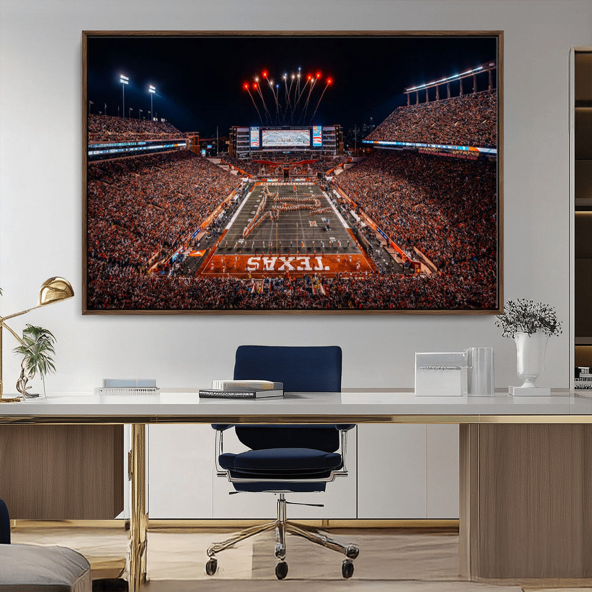 Texas Stadium Night Game Wall Art Canvas Print – Vibrant