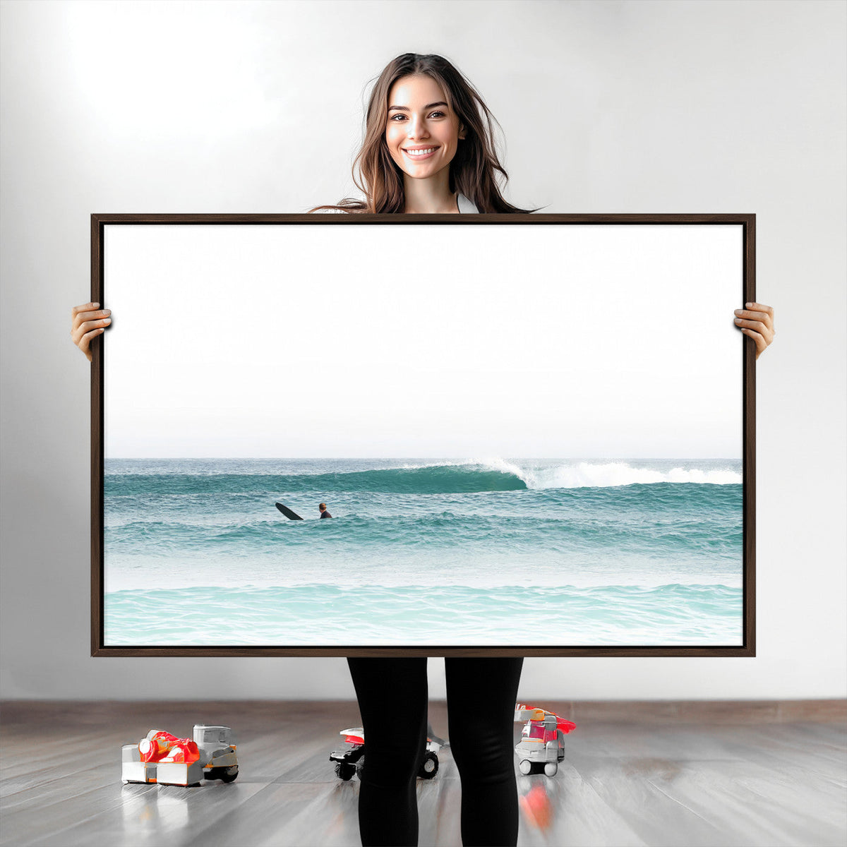 Surfing Wall Art Canvas Print – Framed Ocean Waves
