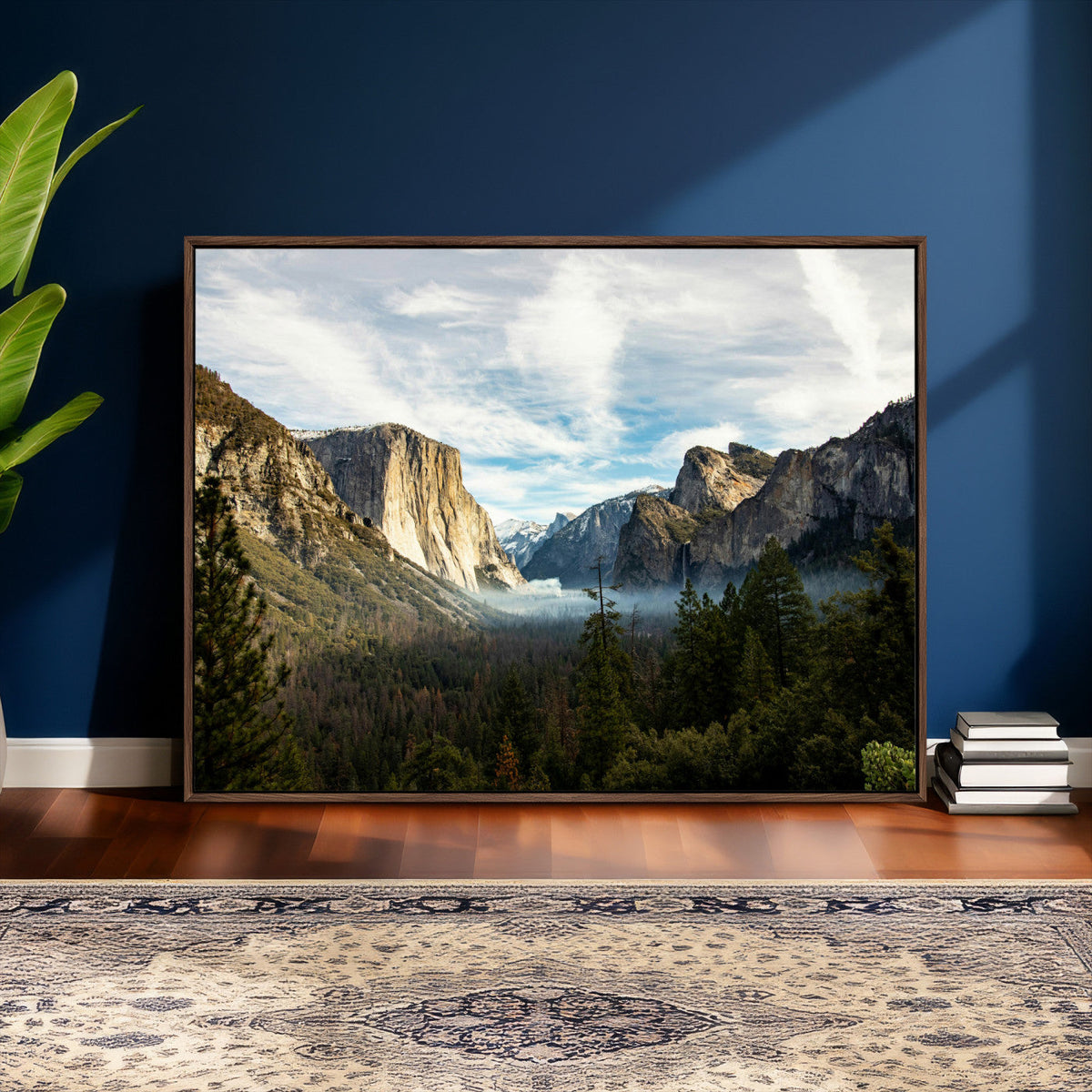 Yosemite Valley Mountain Wall Art Canvas Print, Granite