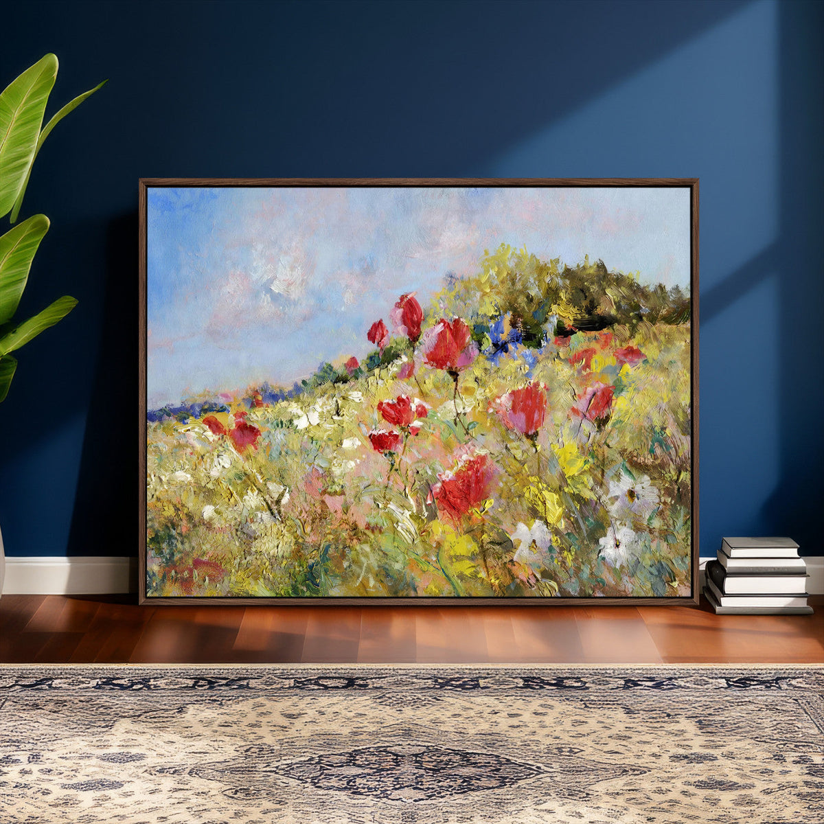 Abstract Mountain Landscape Wall Art Canvas Print – Textured