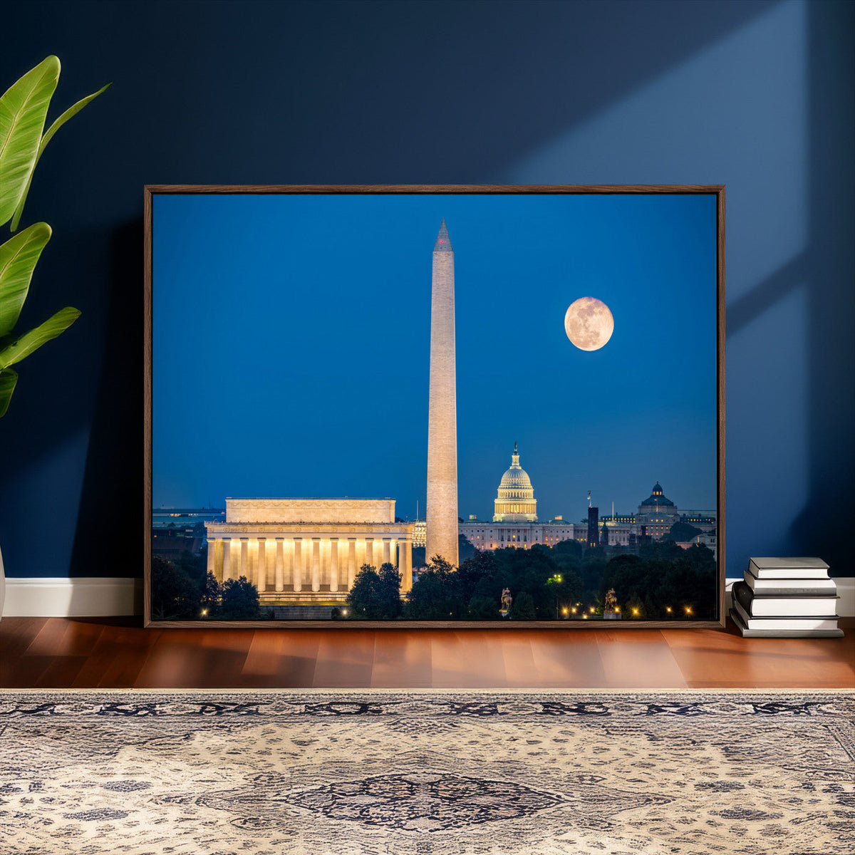 Washington DC Skyline Wall Art Canvas Print – Lincoln