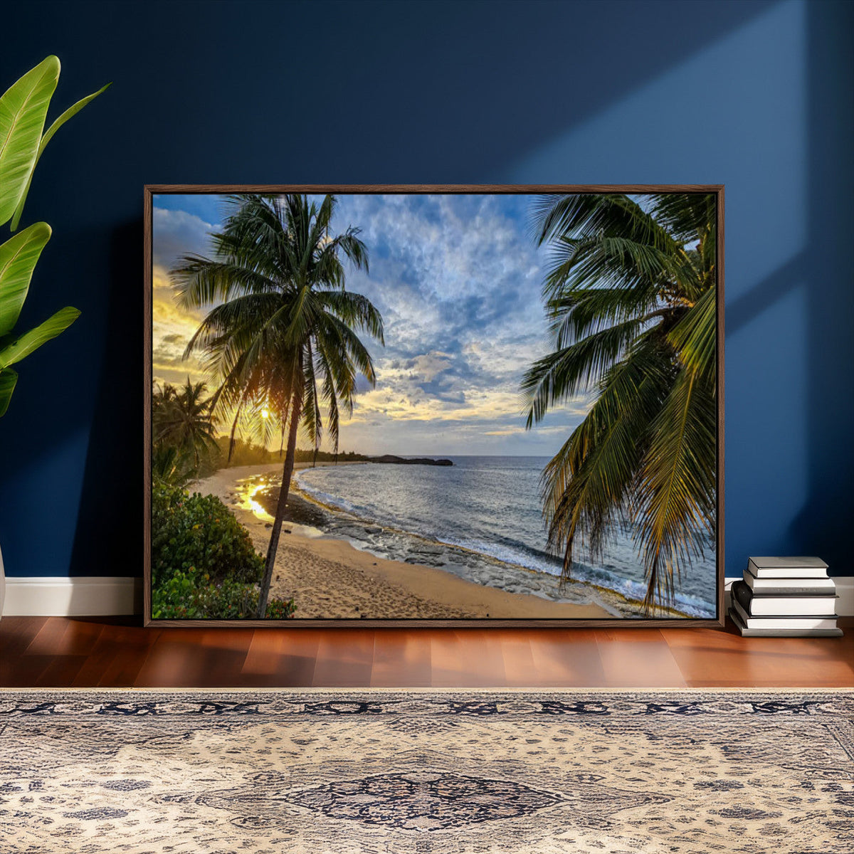 Mar Chiquita Beach Puerto Rico Canvas Wall Art, Manati Caribbean Coastal Photography Print, Tropical Ocean Sunset Decor