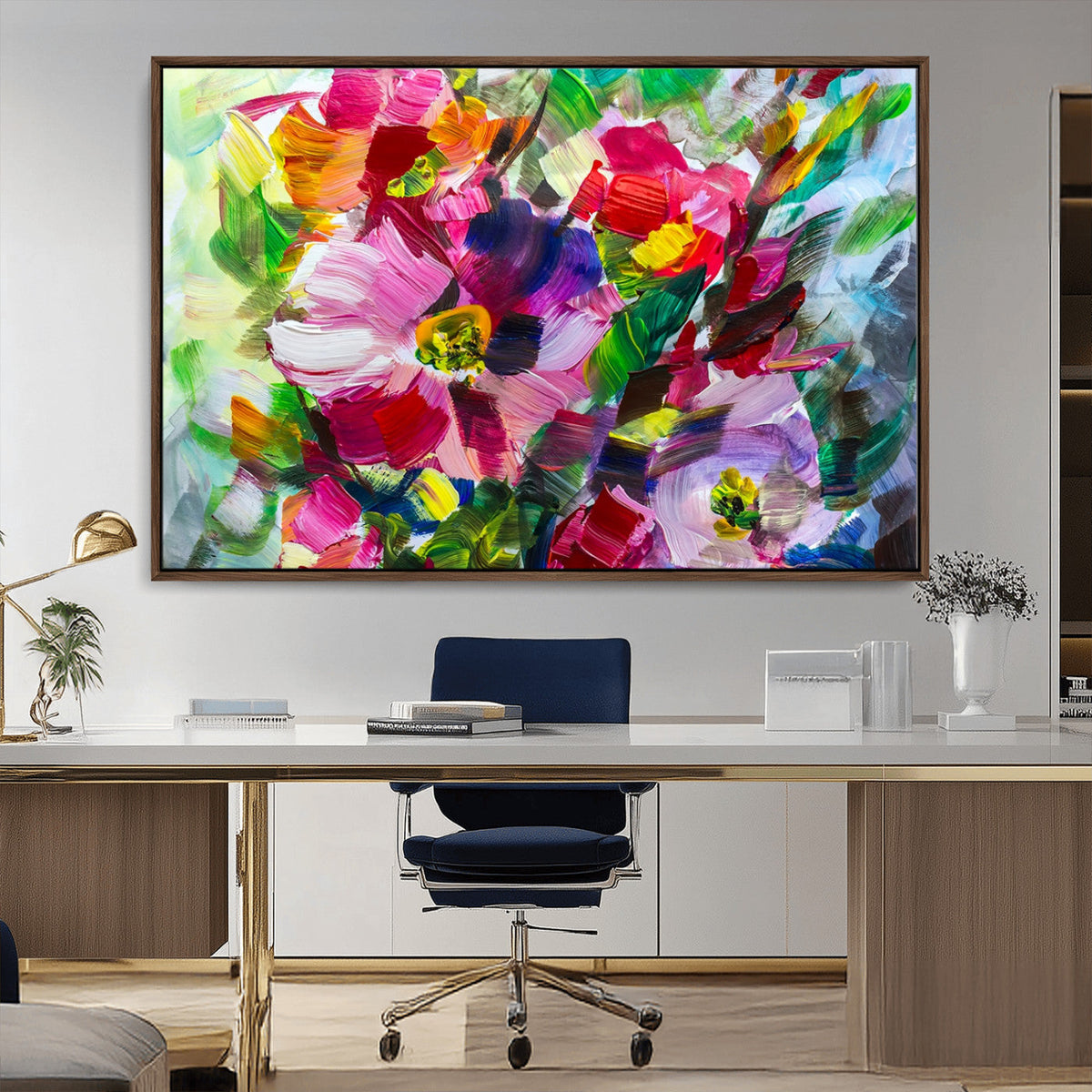 Oil Flower Abstract Canvas Print