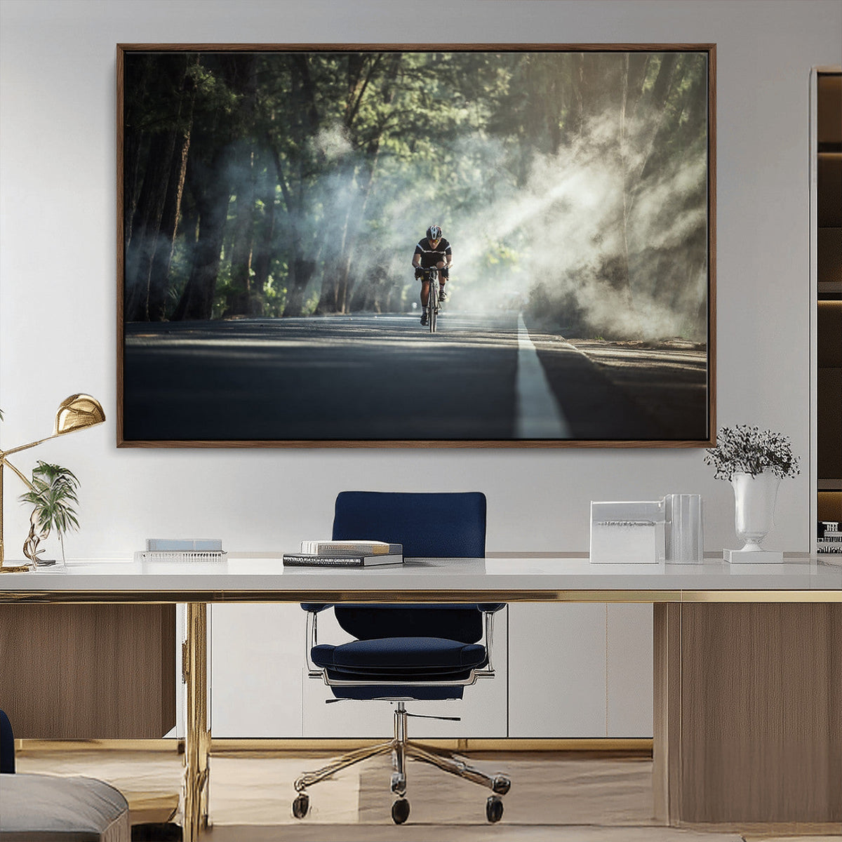 Cycling Road Bike in the Morning, Cycling Road Bike Canvas
