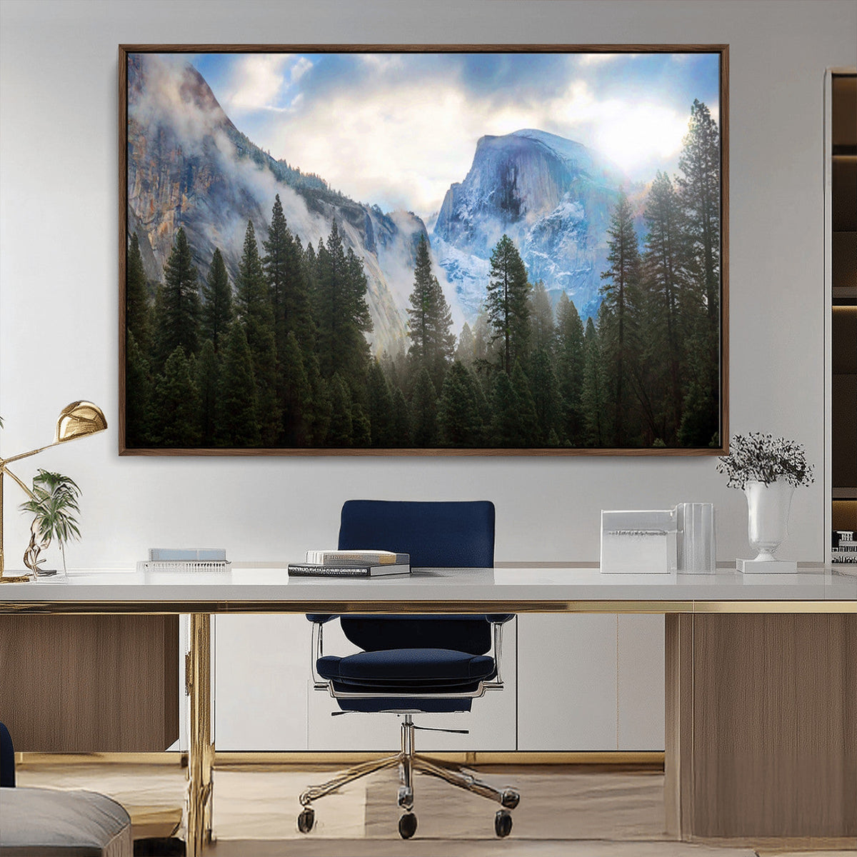 Half Dome Yosemite Calinia Wall Art Canvas Print El Capitan