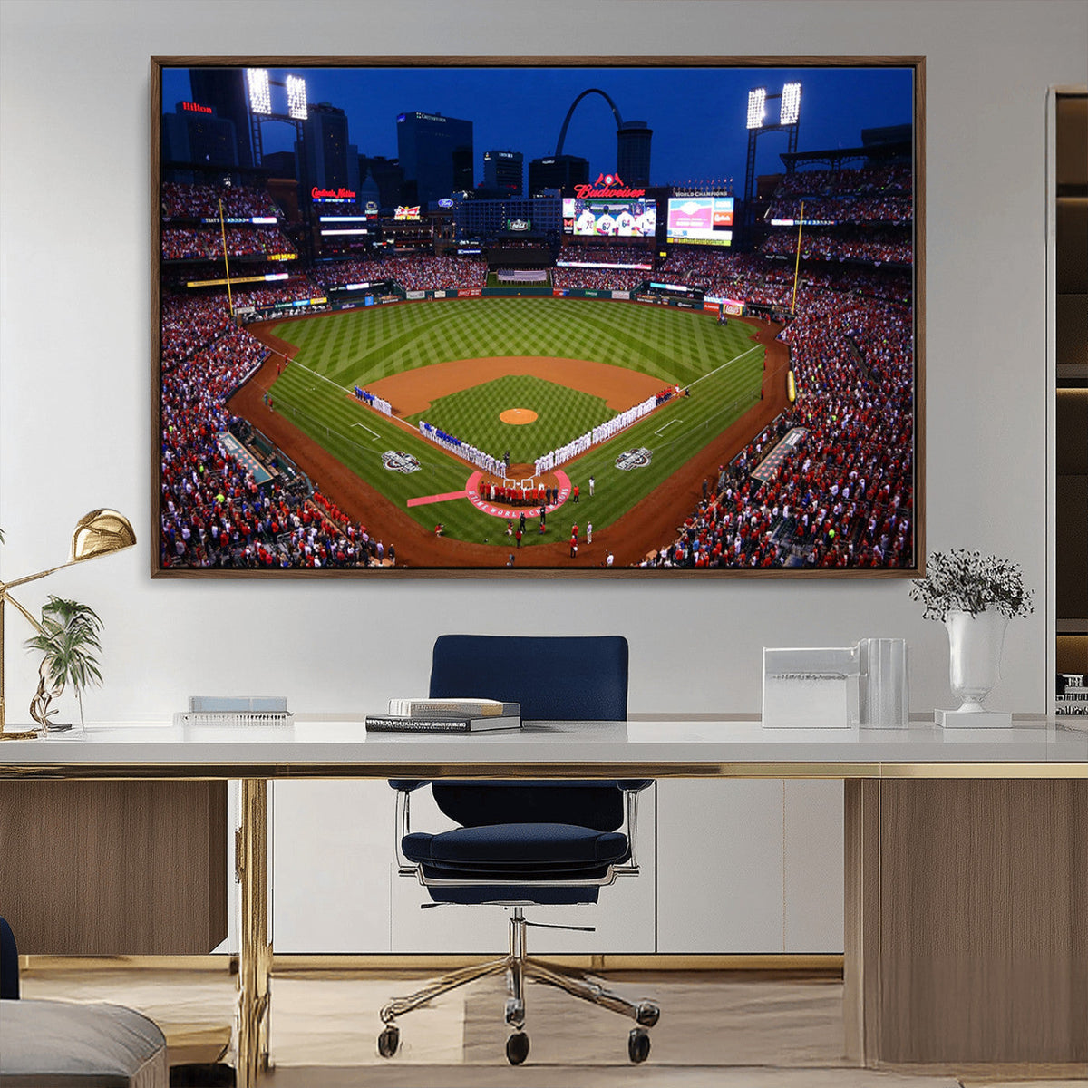 St. Louis Cardinals Baseball Team Print - Busch Stadium Wall
