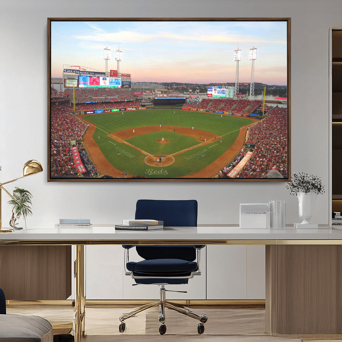 Cincinnati Reds Baseball Print Canvas- Cincinnati