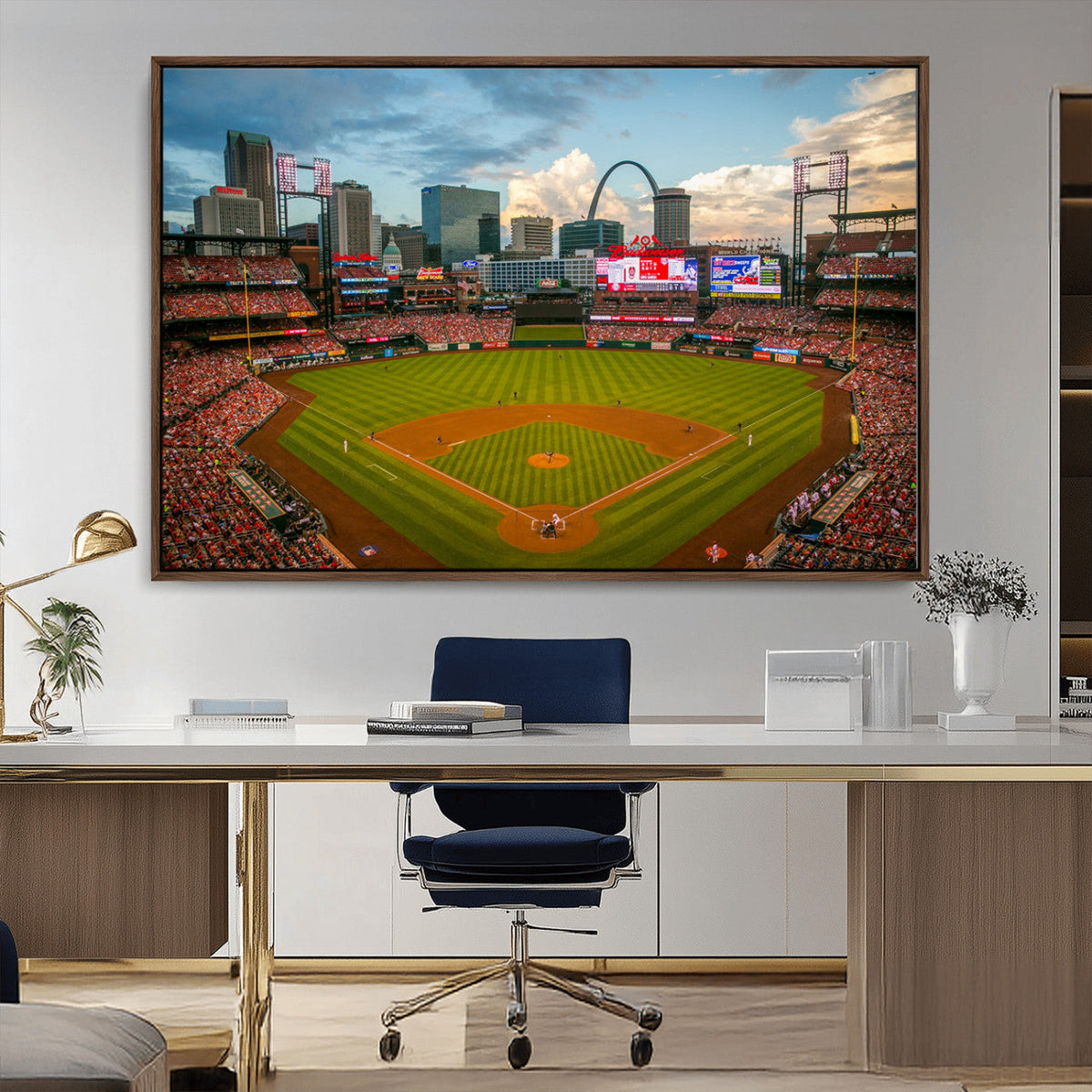 St. Louis Cardinals Baseball Team Print - Busch Stadium Wall