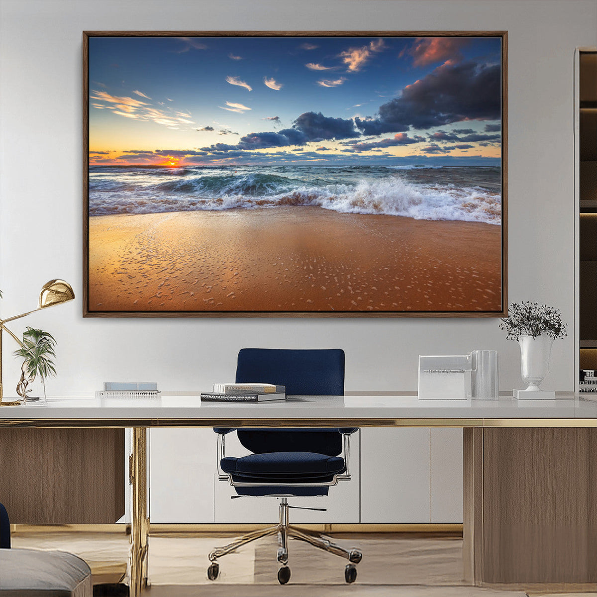 Beach Canvas Wall Art - Coastal Seascape Print for Living