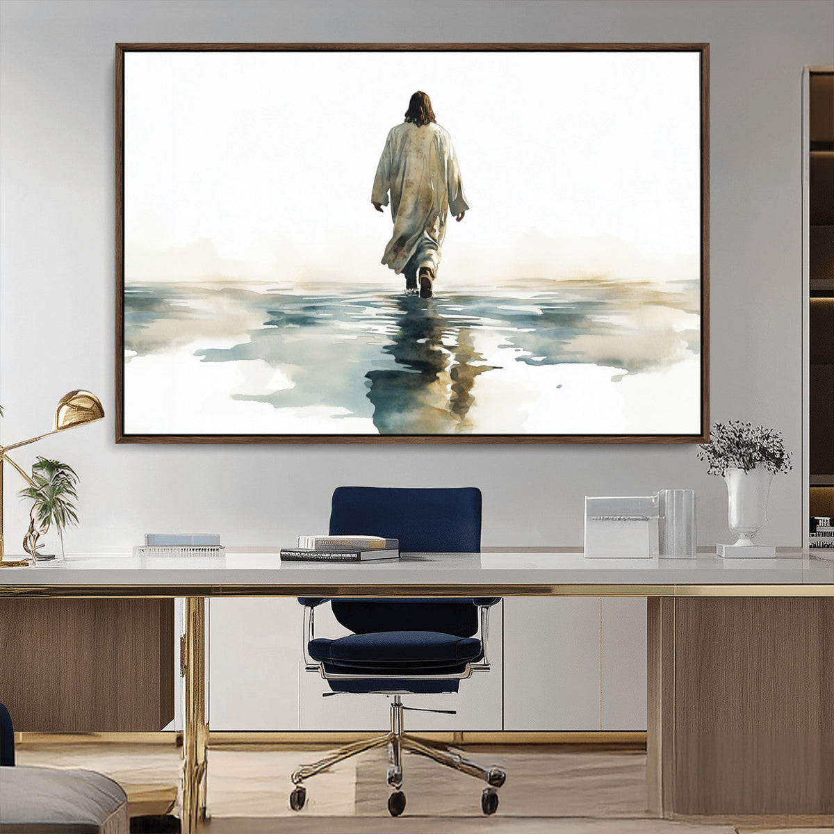 Abstract Jesus Wall Art Canvas Print, Christian Wall Art,