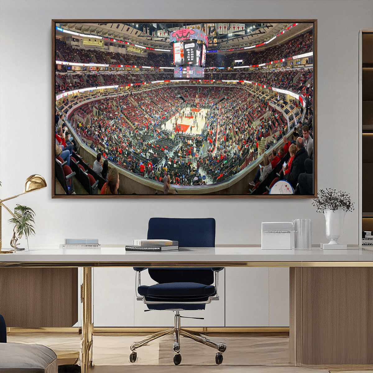 United Center Chicago Bulls Stadium Wall Art Canvas Print