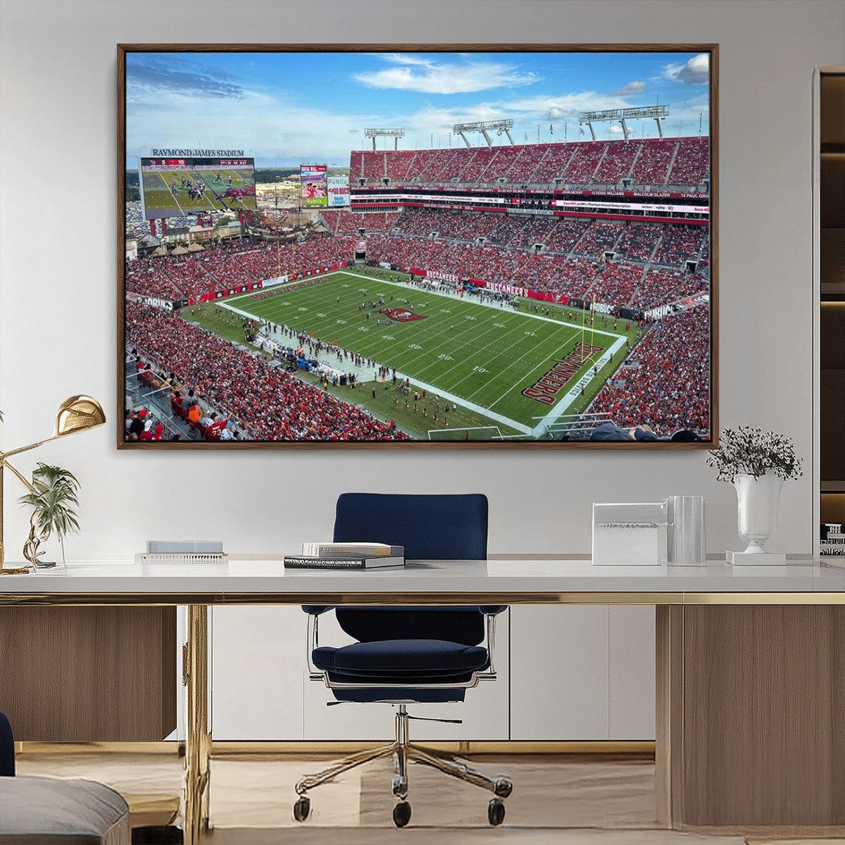 Florida Tampa Raymond James Stadium Wall Art Canvas Print -