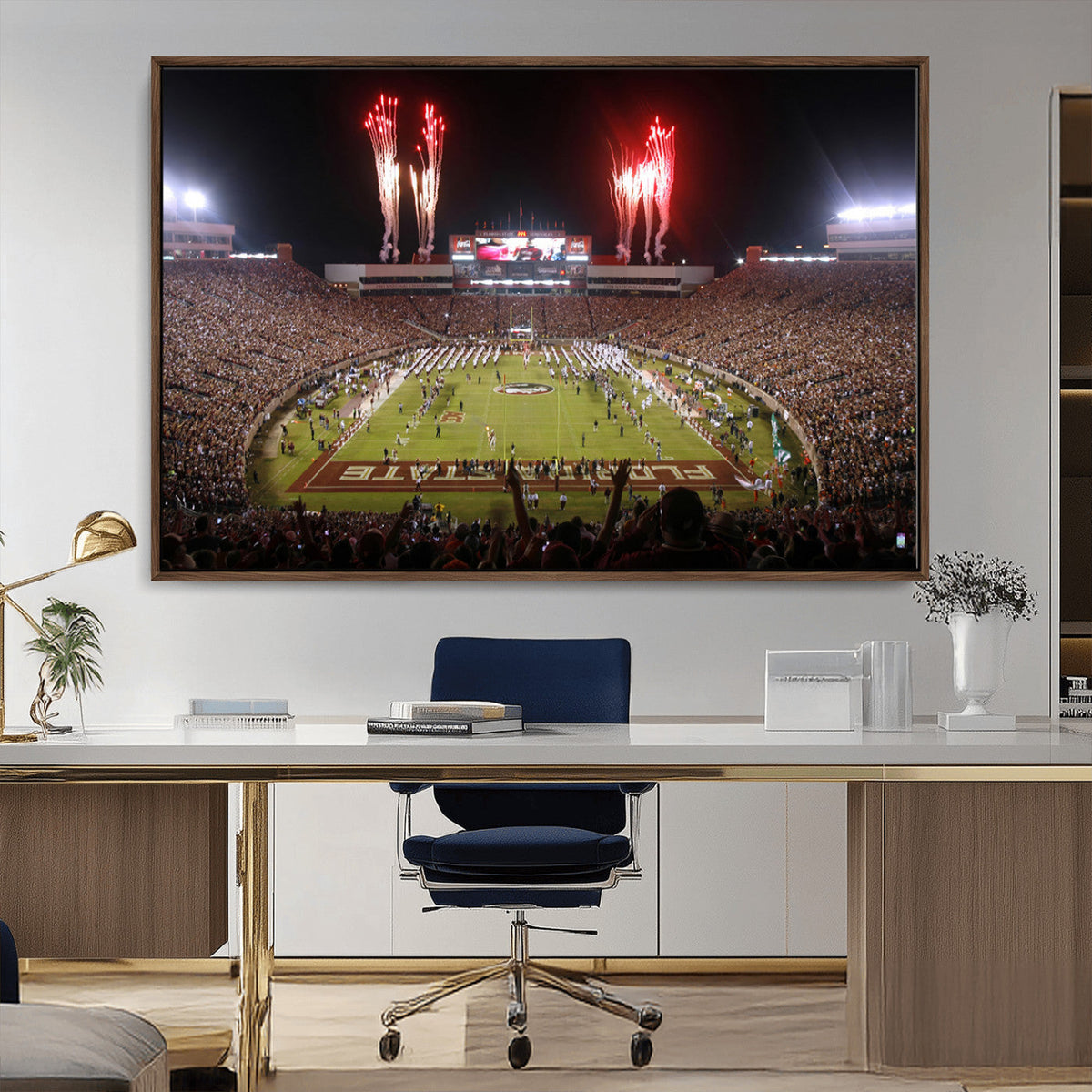 Framed Florida State Seminoles Football Team Print -