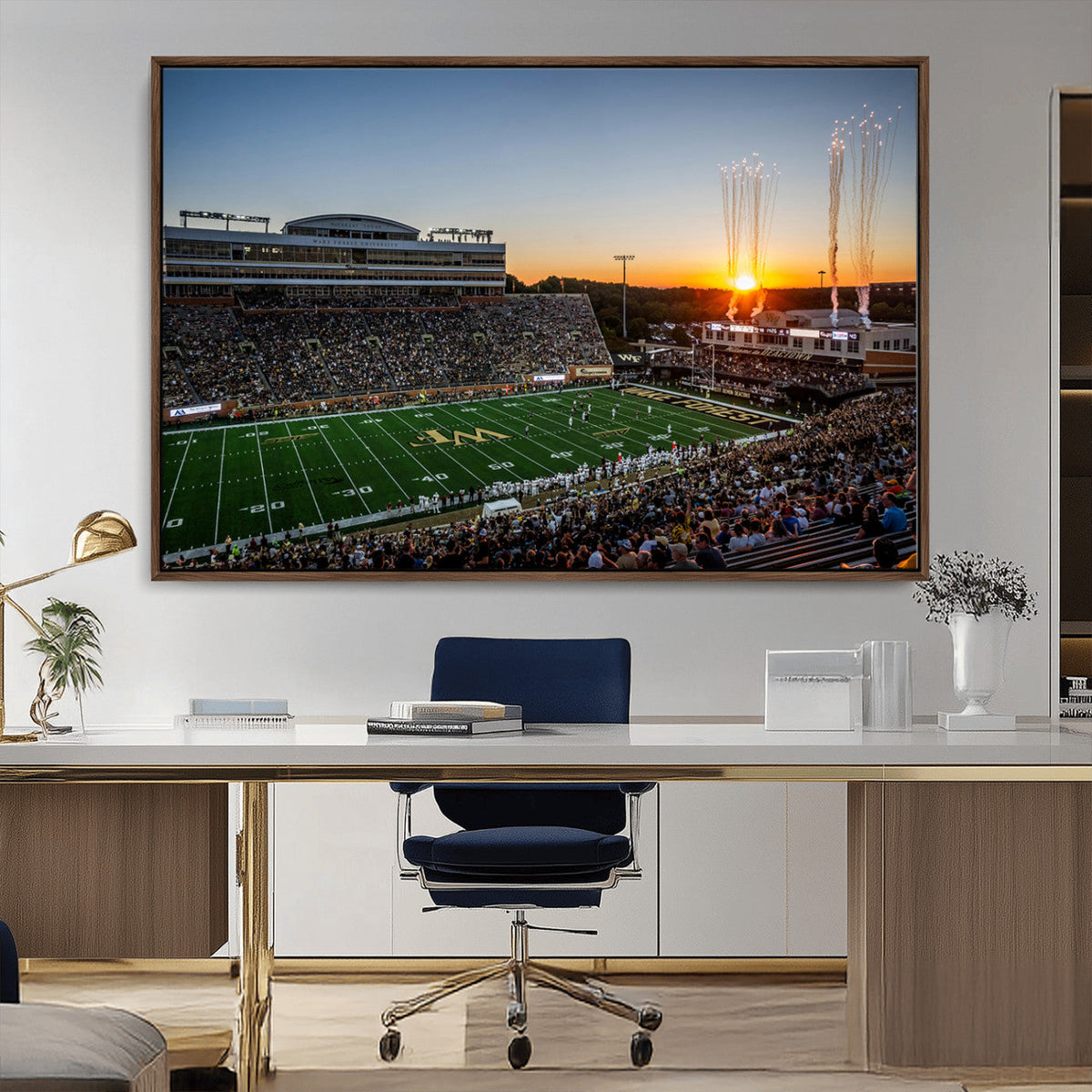 Demon Deacons Football Team Print Canvas- Winston-Salem