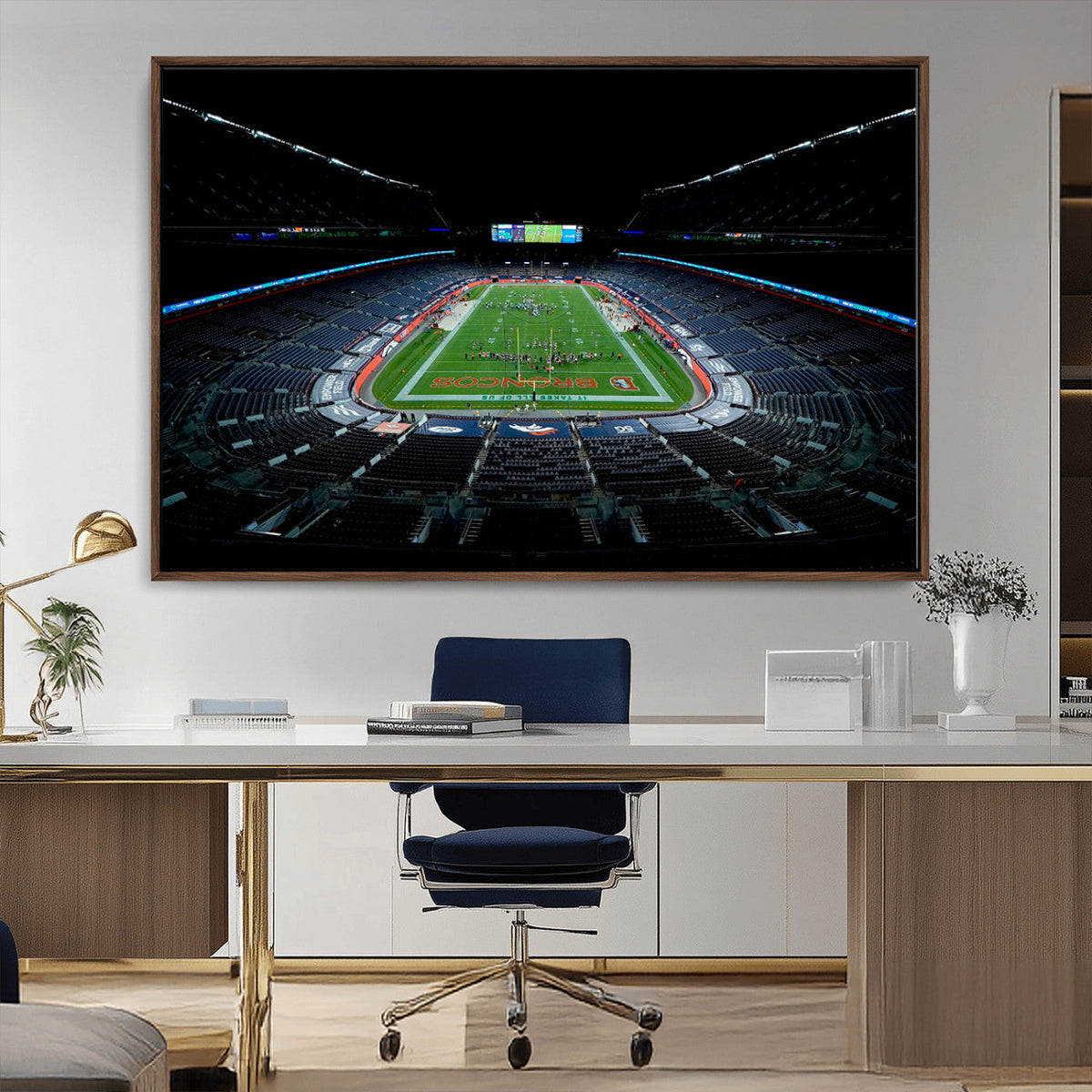 Denver Broncos Football Team Print Canvas- Denver Empower