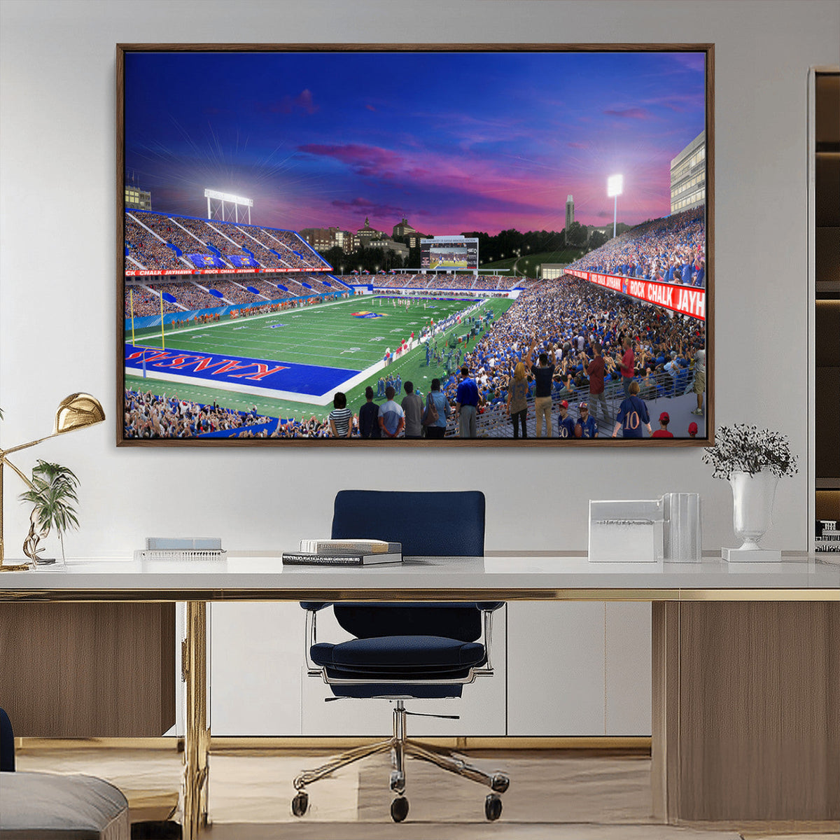 University of Kansas Jayhawks Football Team Print Canvas-
