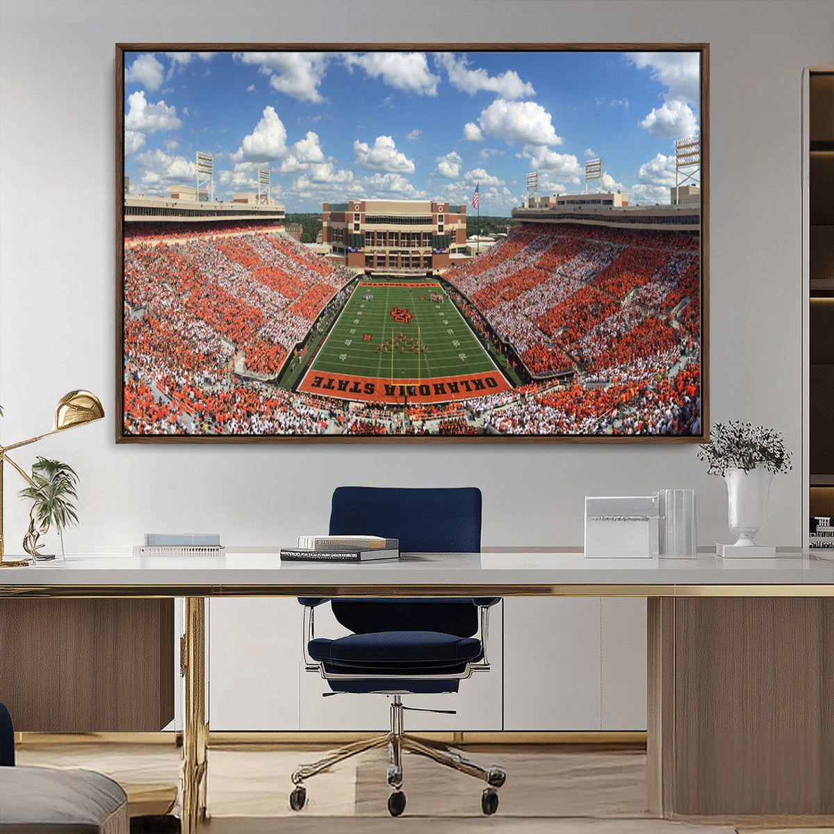 Oklahoma State Cowboys Football Team Print - Stillwater