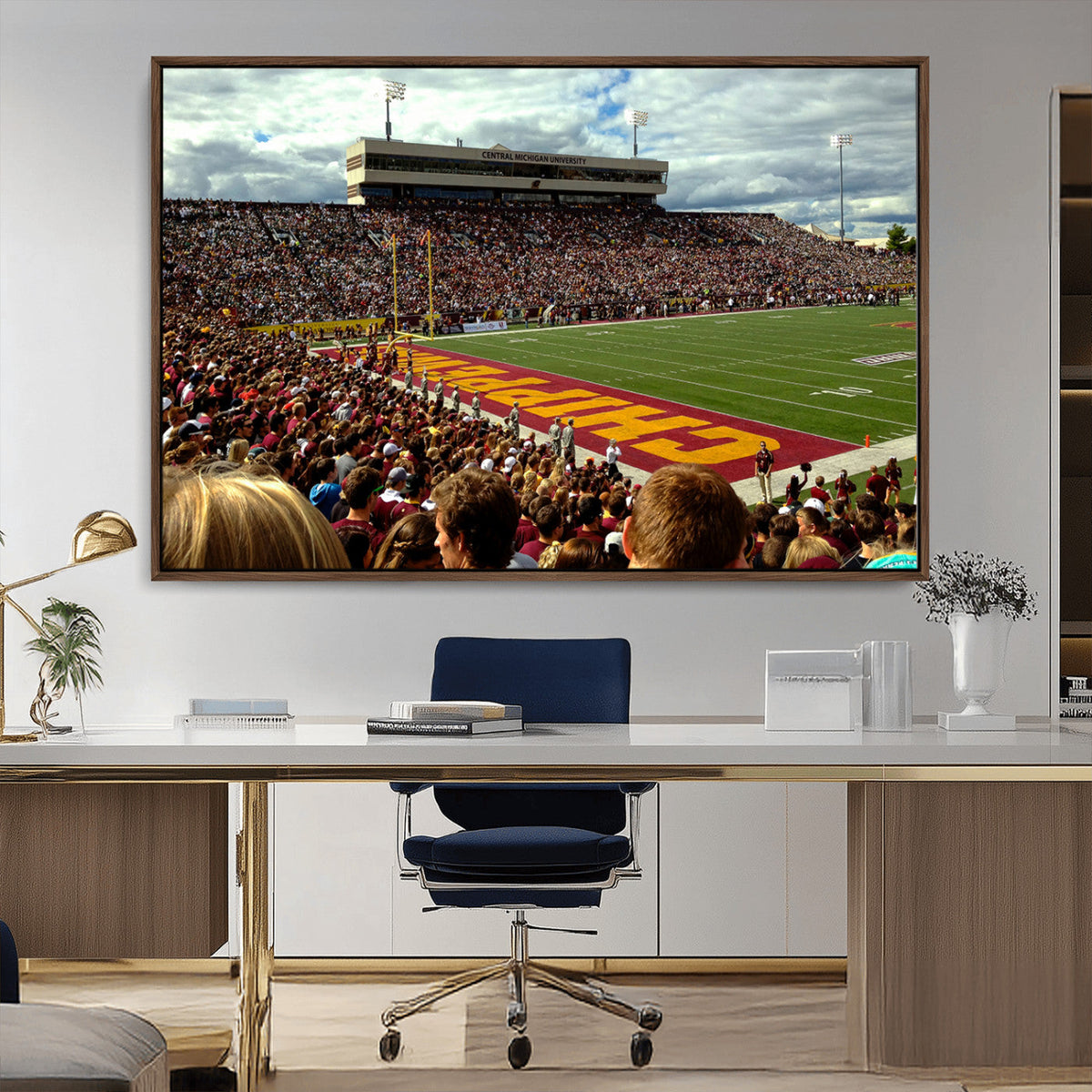 Central Michigan University Chippewas Football Team Print -