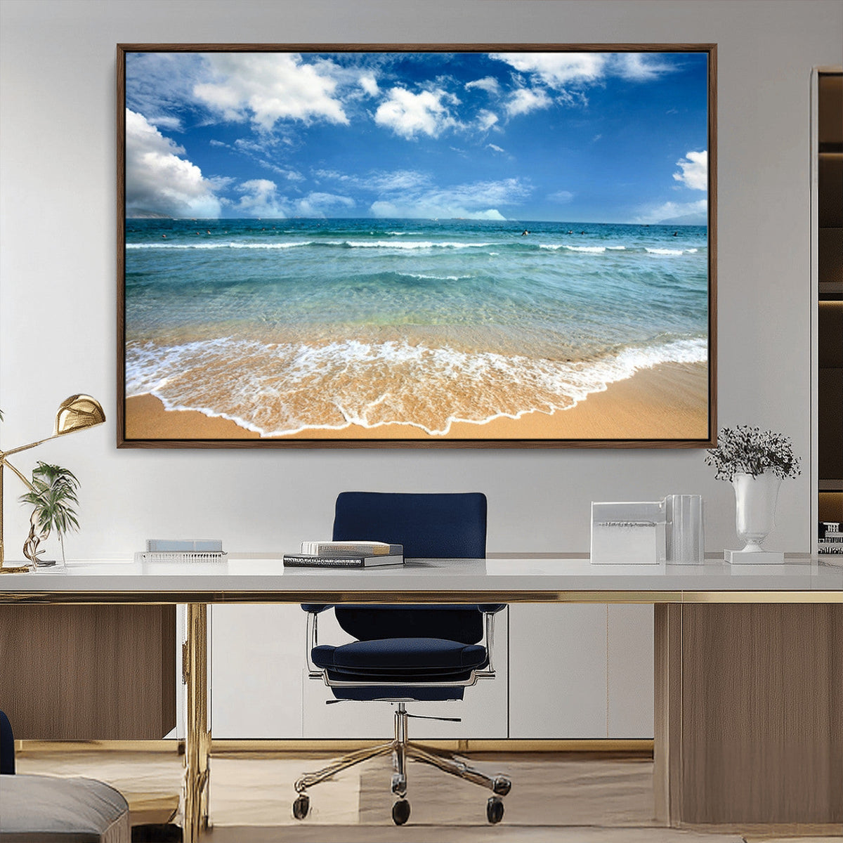 Sea View From the Beach Canvas Print