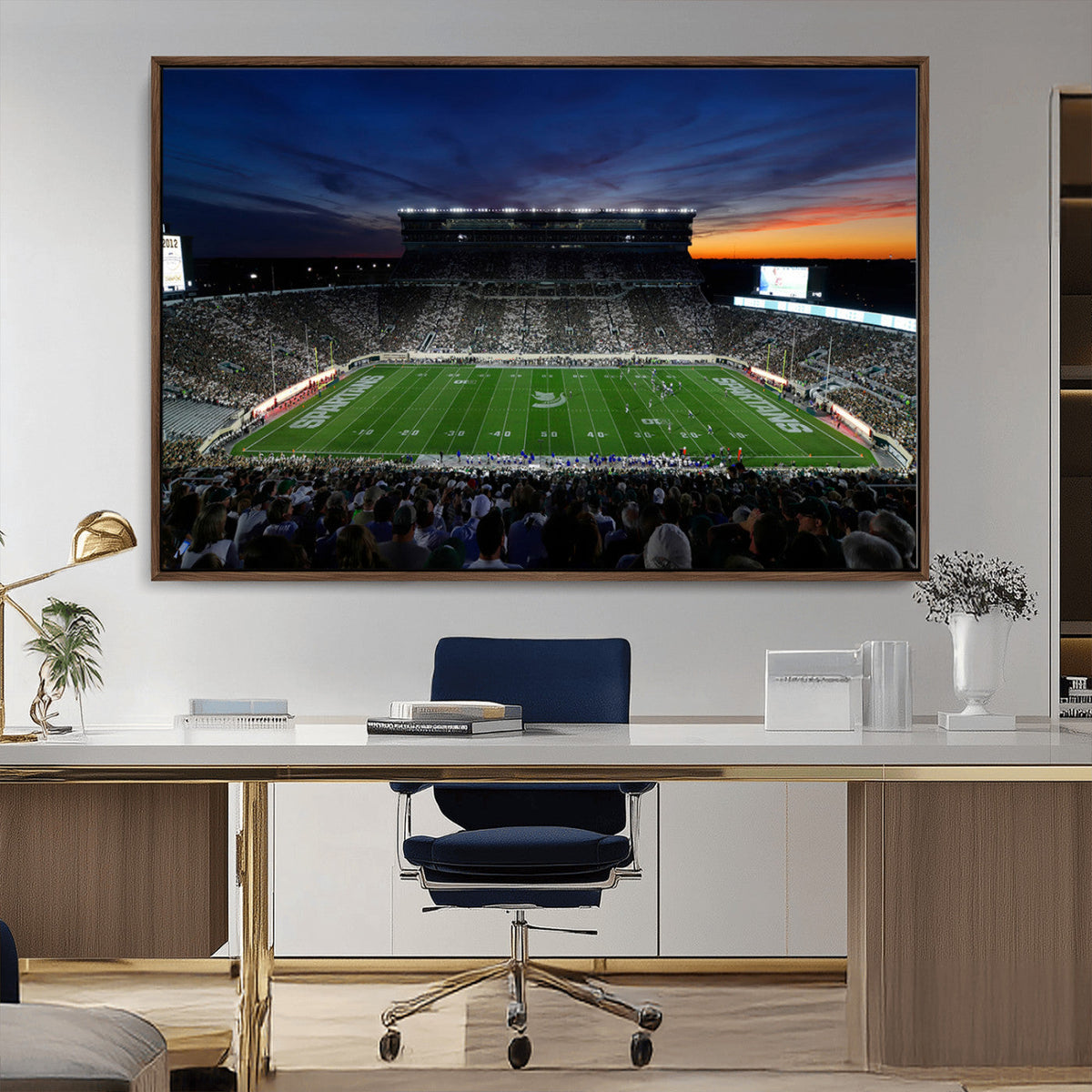 Michigan State Spartans Football Team Print - East Lansing