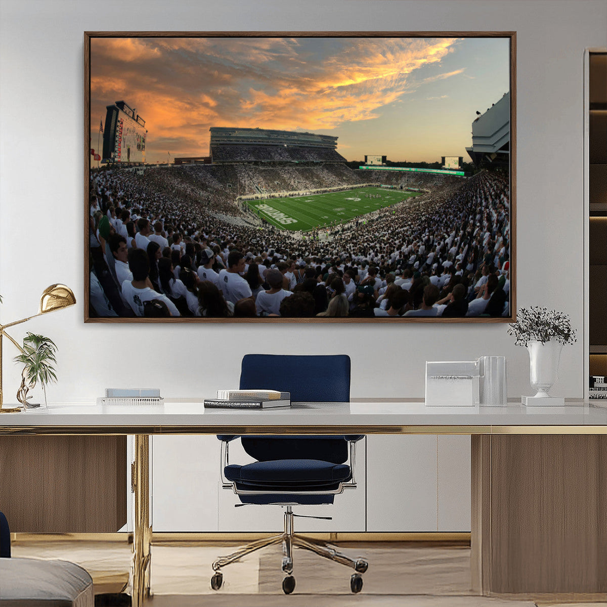 Michigan State Spartans Football Team Print - East Lansing