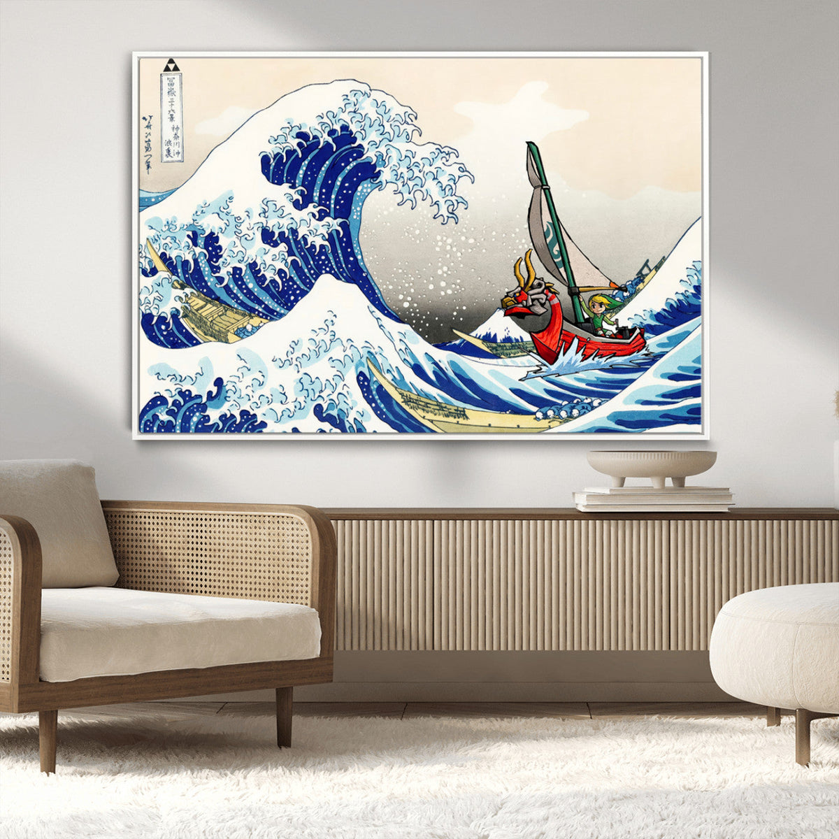 Katsushika Hokusai Kanagawa Giant Wave Wall Art Canvas Print