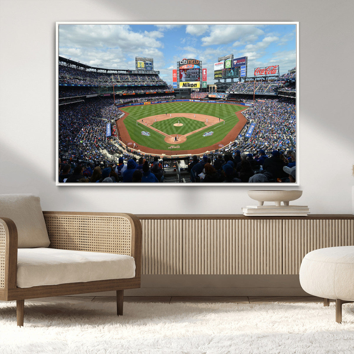 New York Mets Baseball Team Print - Citi Field Stadium Wall