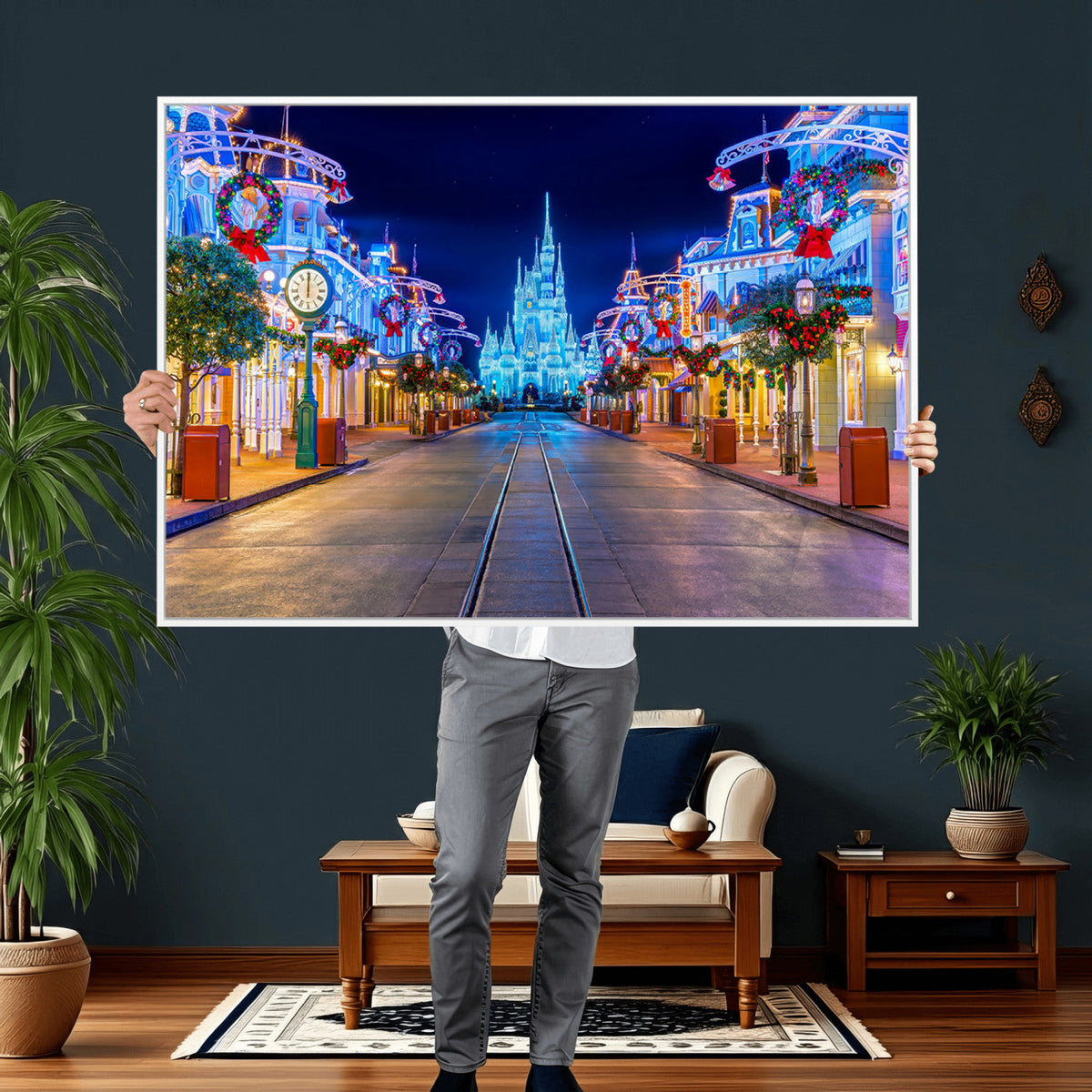 Disney Wall Art | Castle Large Wall Art Disney Magic Kingdom