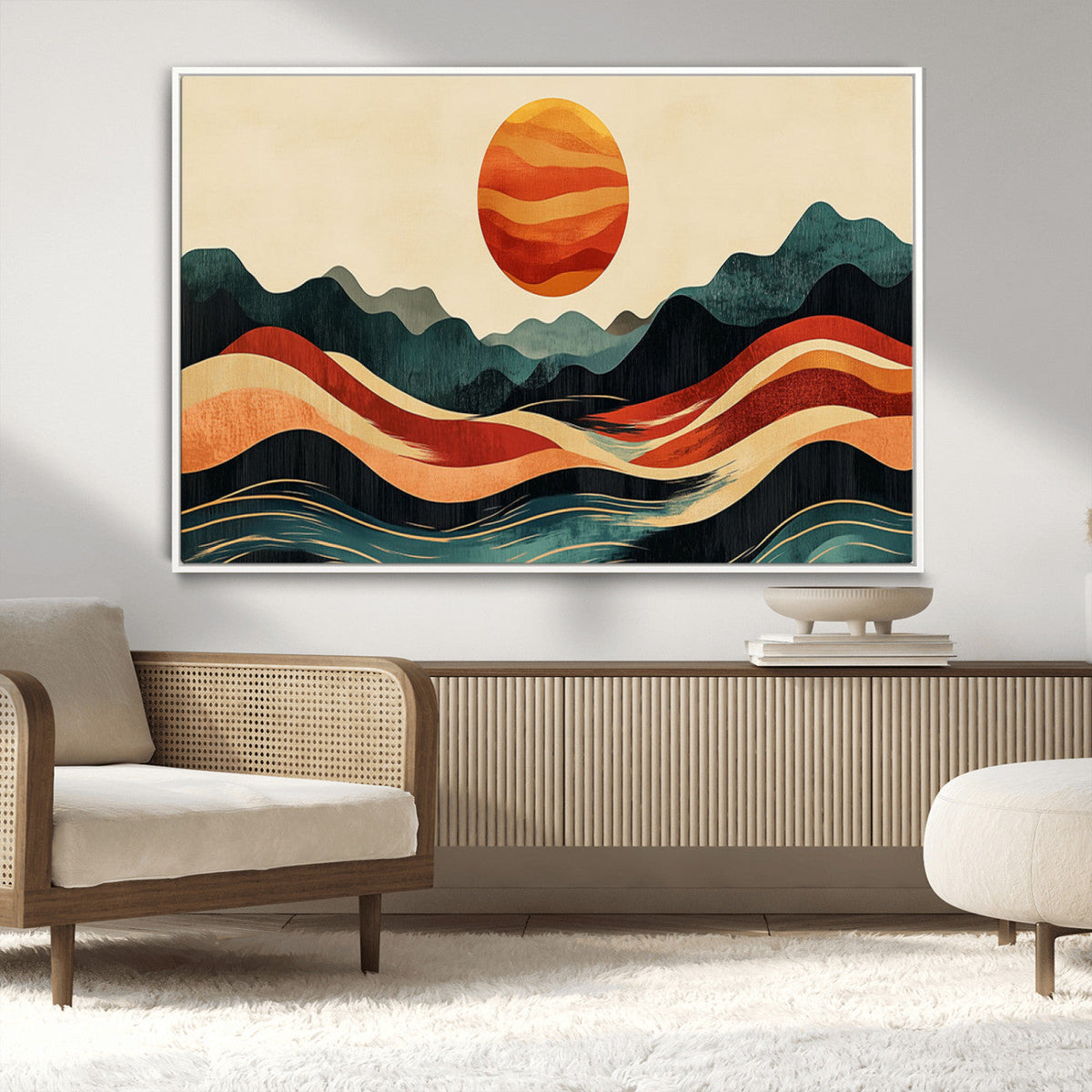 Mountain Triptych Wall Art Canvas Print – Western Nature