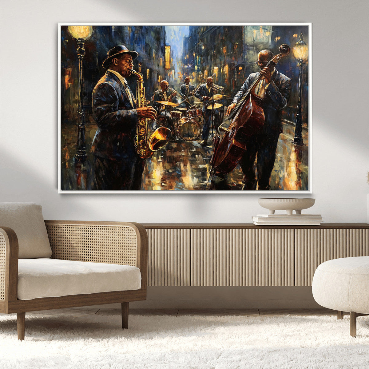 Jazz Canvas Wall Art Print – Abstract African American Music