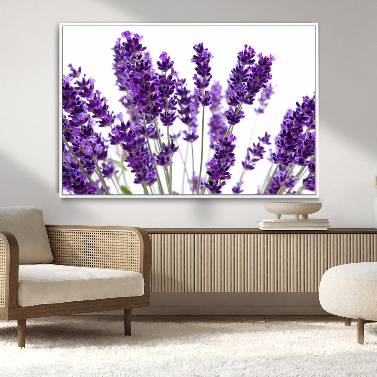 Lavender Flower Wall Art Canvas Print