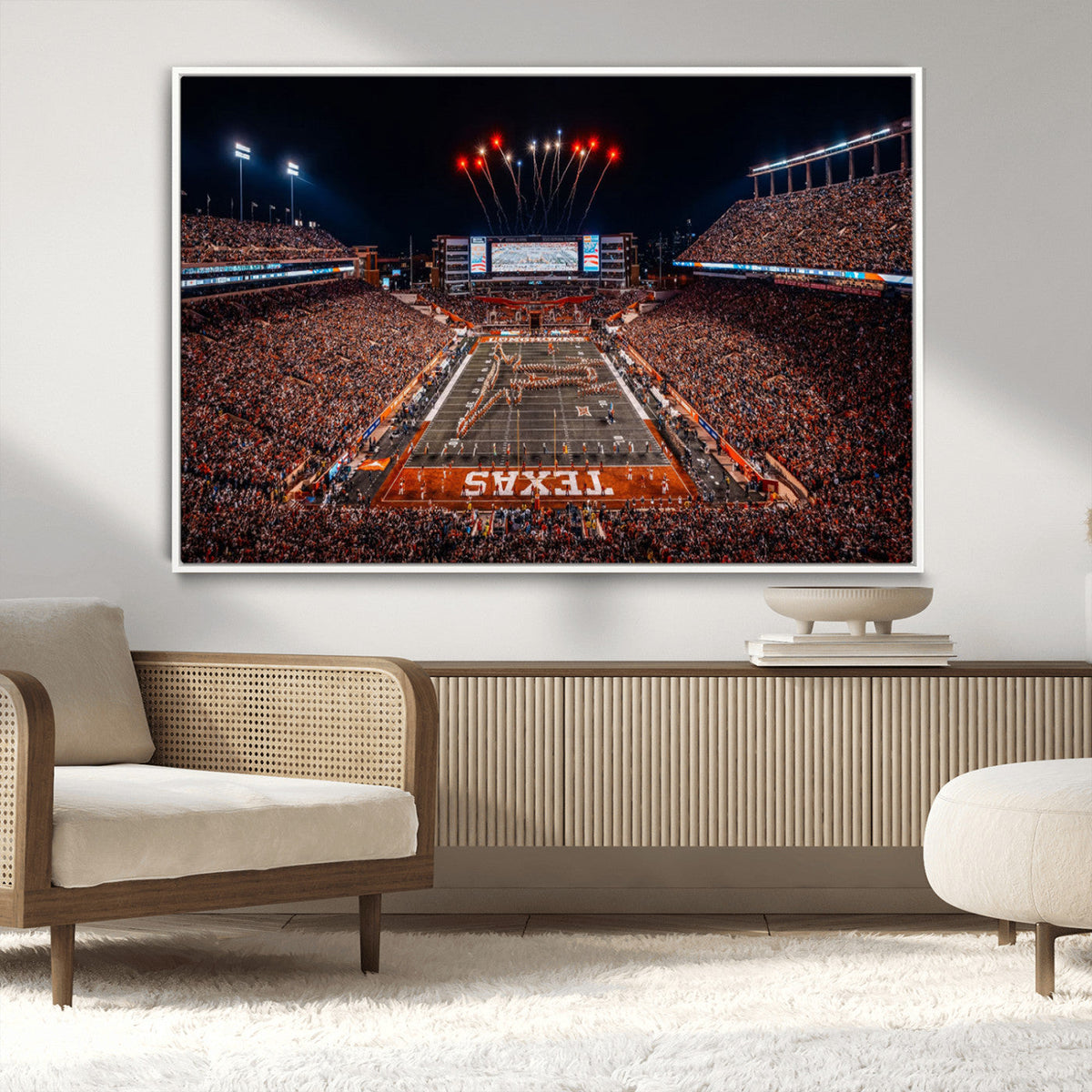 Texas Stadium Night Game Wall Art Canvas Print – Vibrant