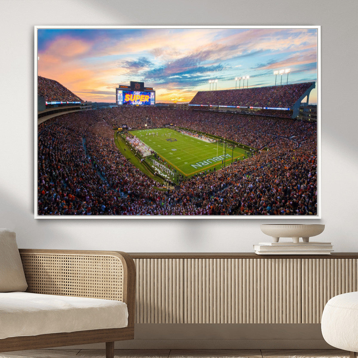 Jordan-Hare Stadium Wall Art Canvas Print, Football Stadium