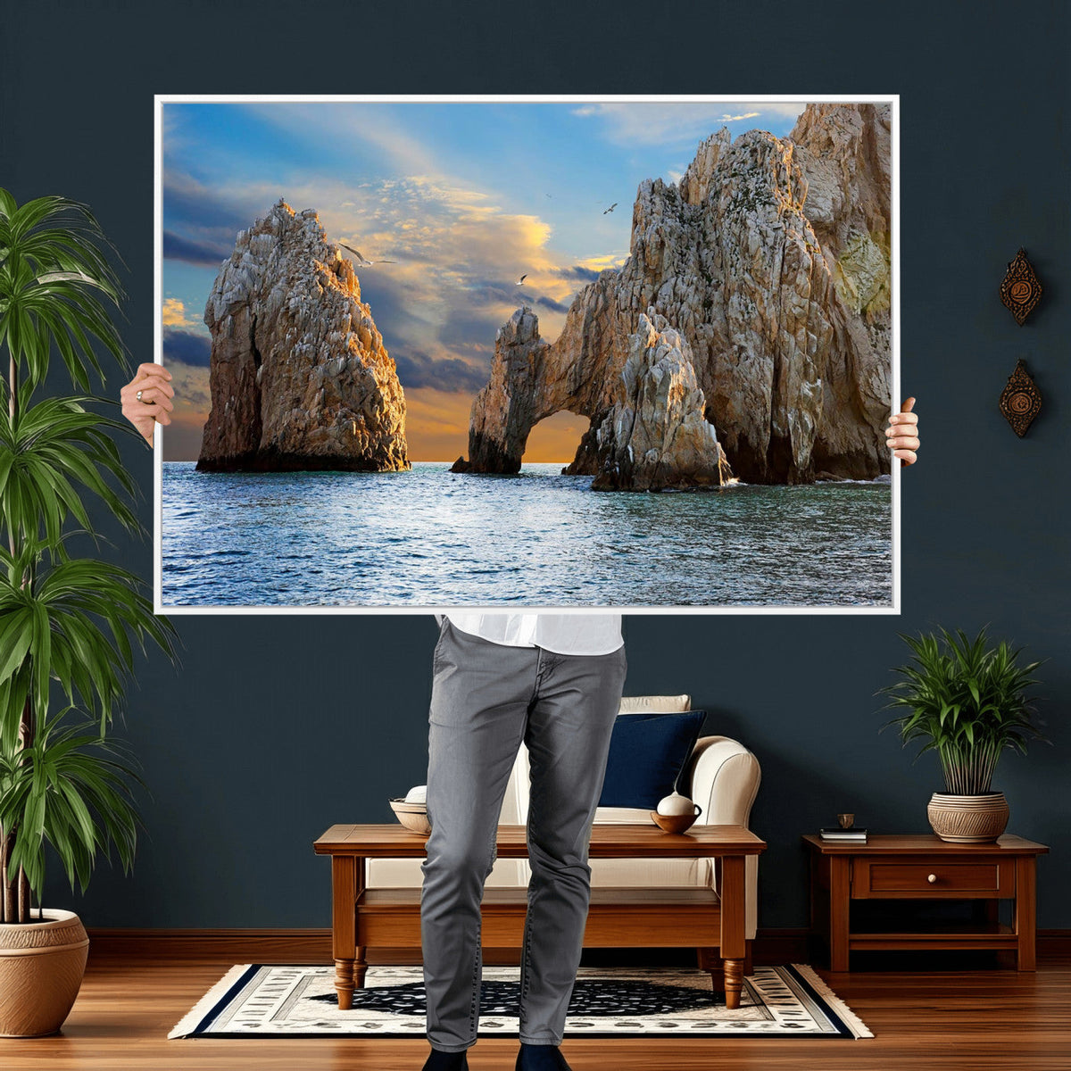 The Arch Cabo San Lucas Ocean Arch Wall Art Canvas Print,