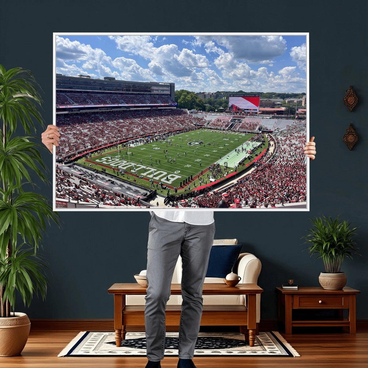 Georgia Bulldogs Stadium Wall Art Canvas Print, Sanford