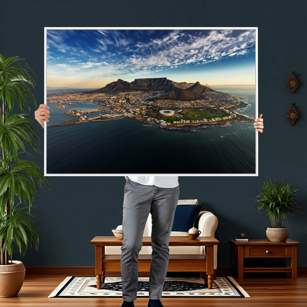 Cape Town Skyline Wall Art Canvas Print – Table Mountain