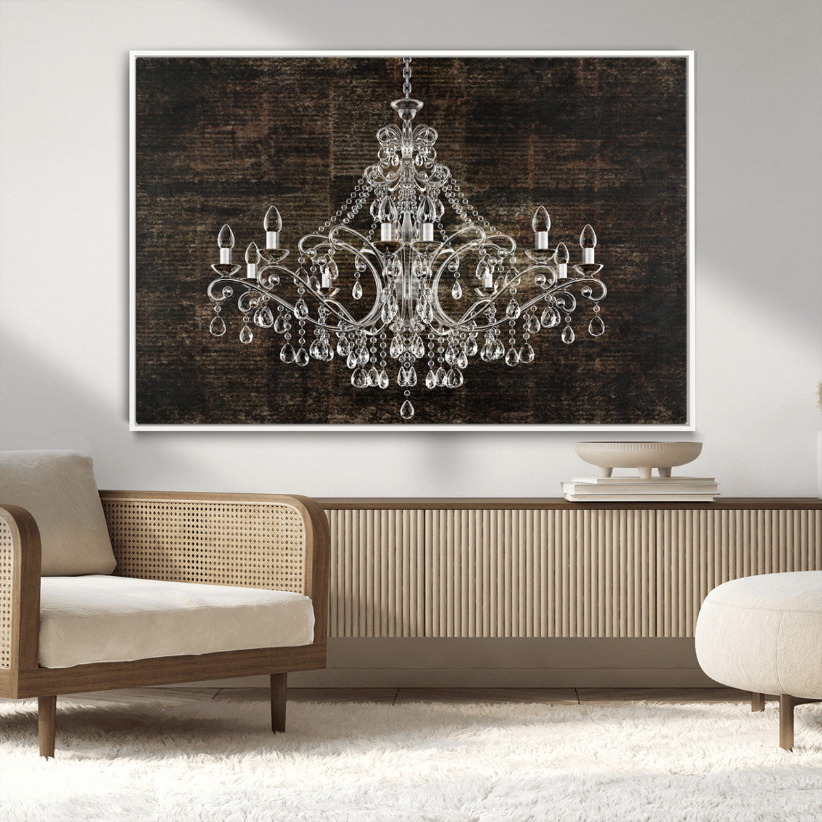 Rustic Chandelier Canvas Print