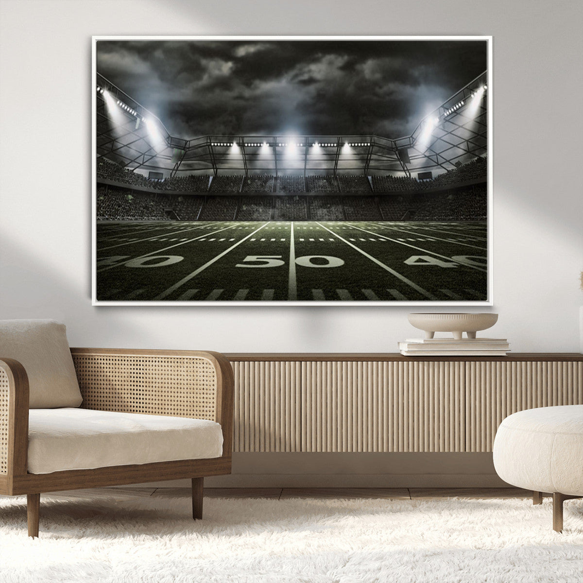 American Football Stadium Wall Art Canvas Print, Stadium