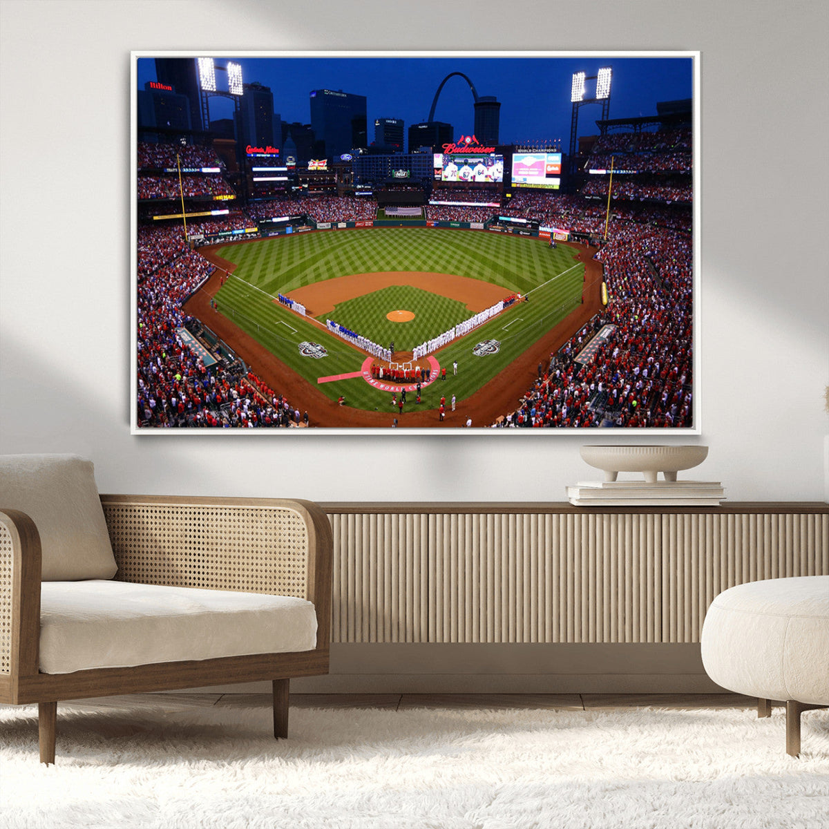 St. Louis Cardinals Baseball Team Print - Busch Stadium Wall