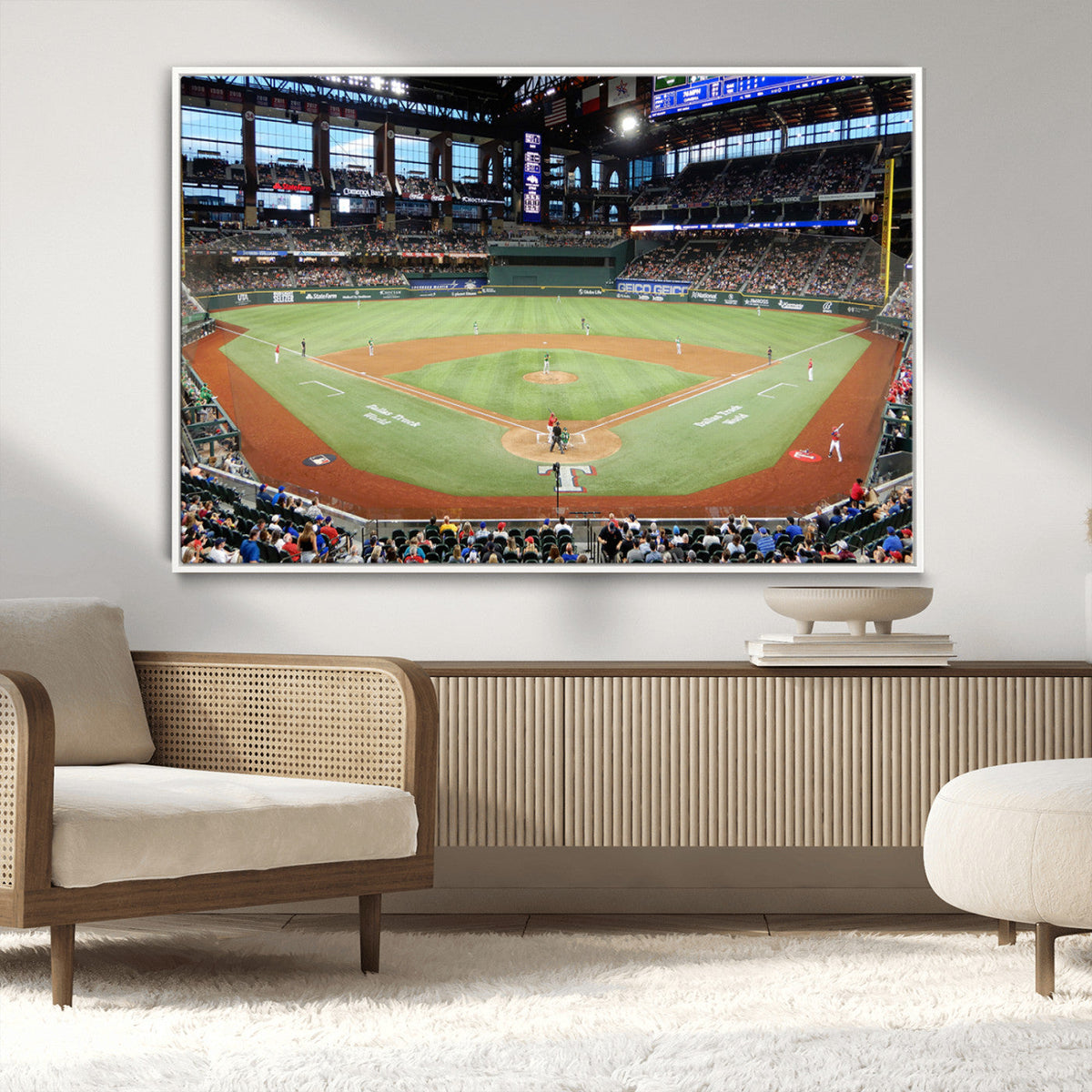 Texas Rangers Baseball Team Print - Arlington Globe Life