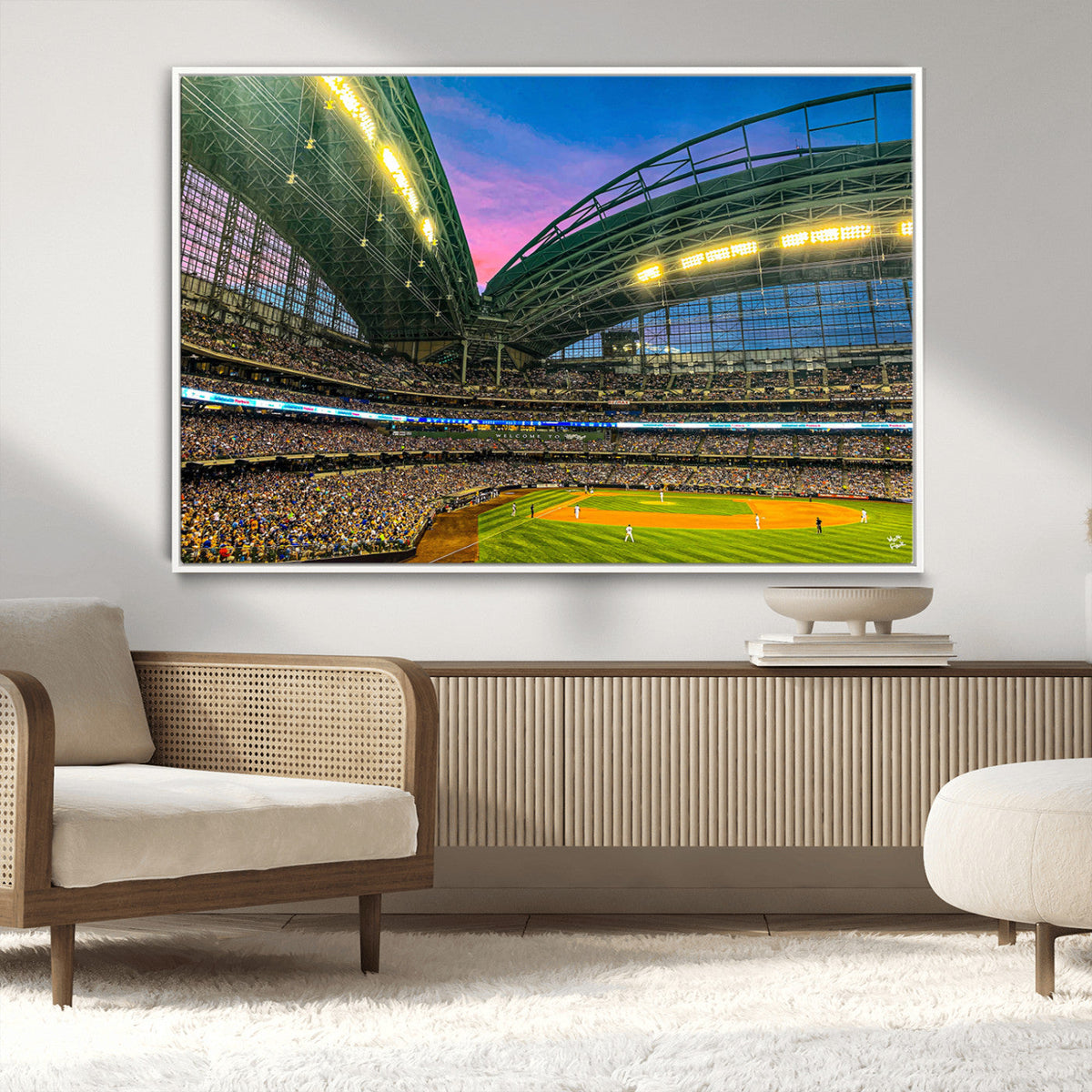 Milwaukee Brewers Baseball Team Print Canvas- American