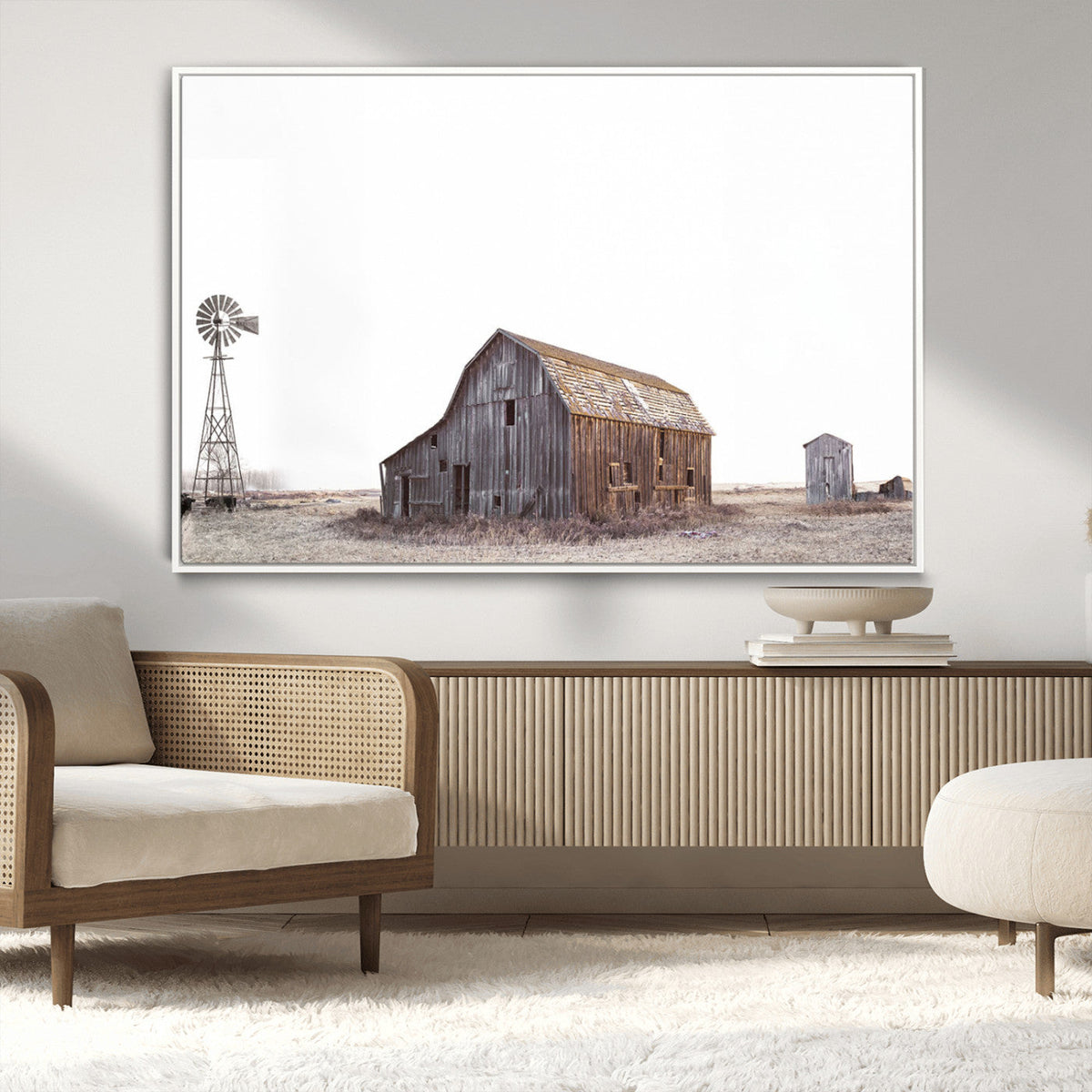 Set of 3 Rustic Farmhouse Wall Art Prints – Country Barn,