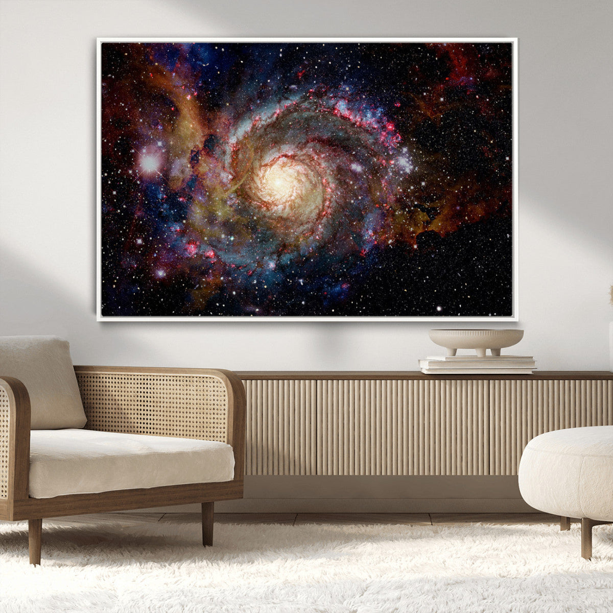 Nebula and Galaxies in Space Wall Art Canvas Print, Spiral