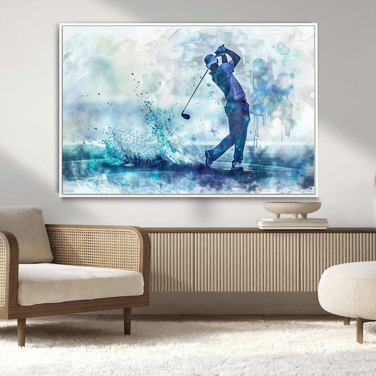Golf Swing Wall Art Canvas Print - Sports-Inspired