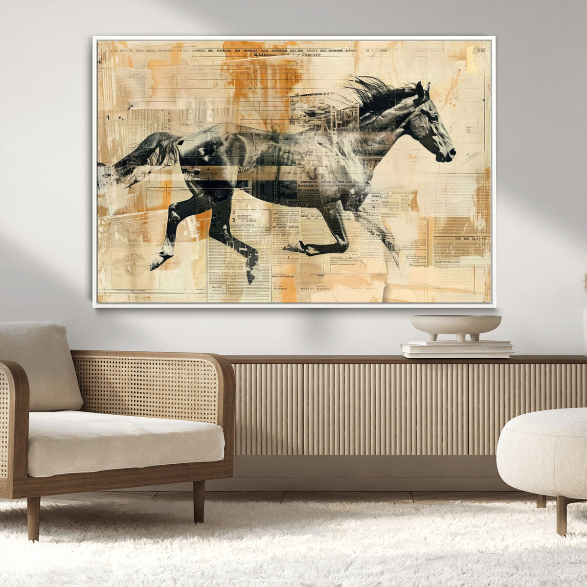 Chines Style Running Horse Western Wall Art | Farmhouse Wall