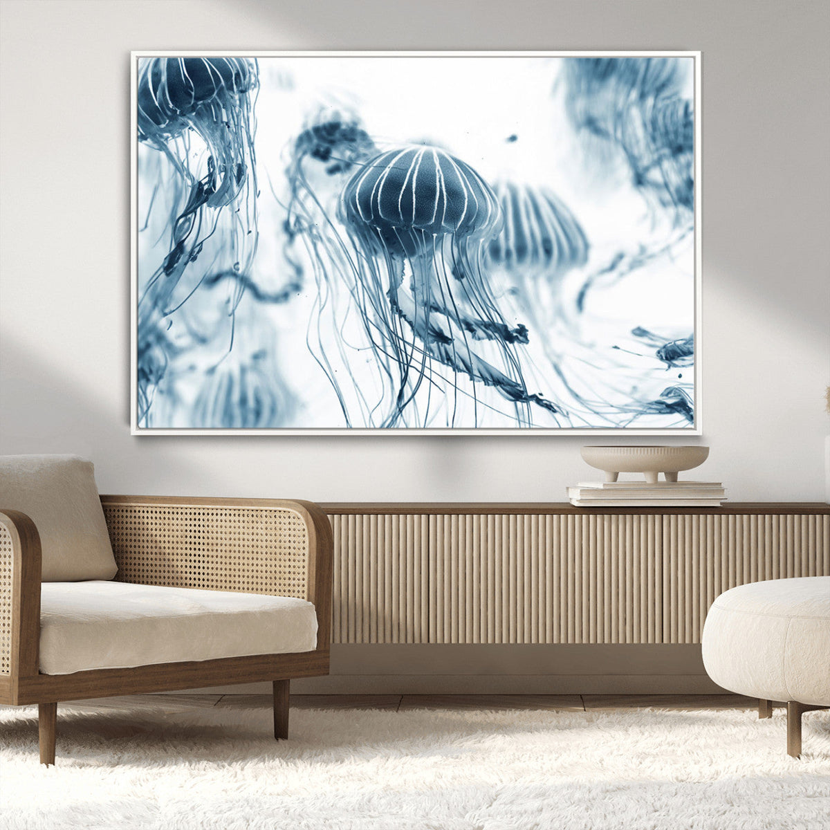 Abstract Jellyfish Canvas Print Wall Art