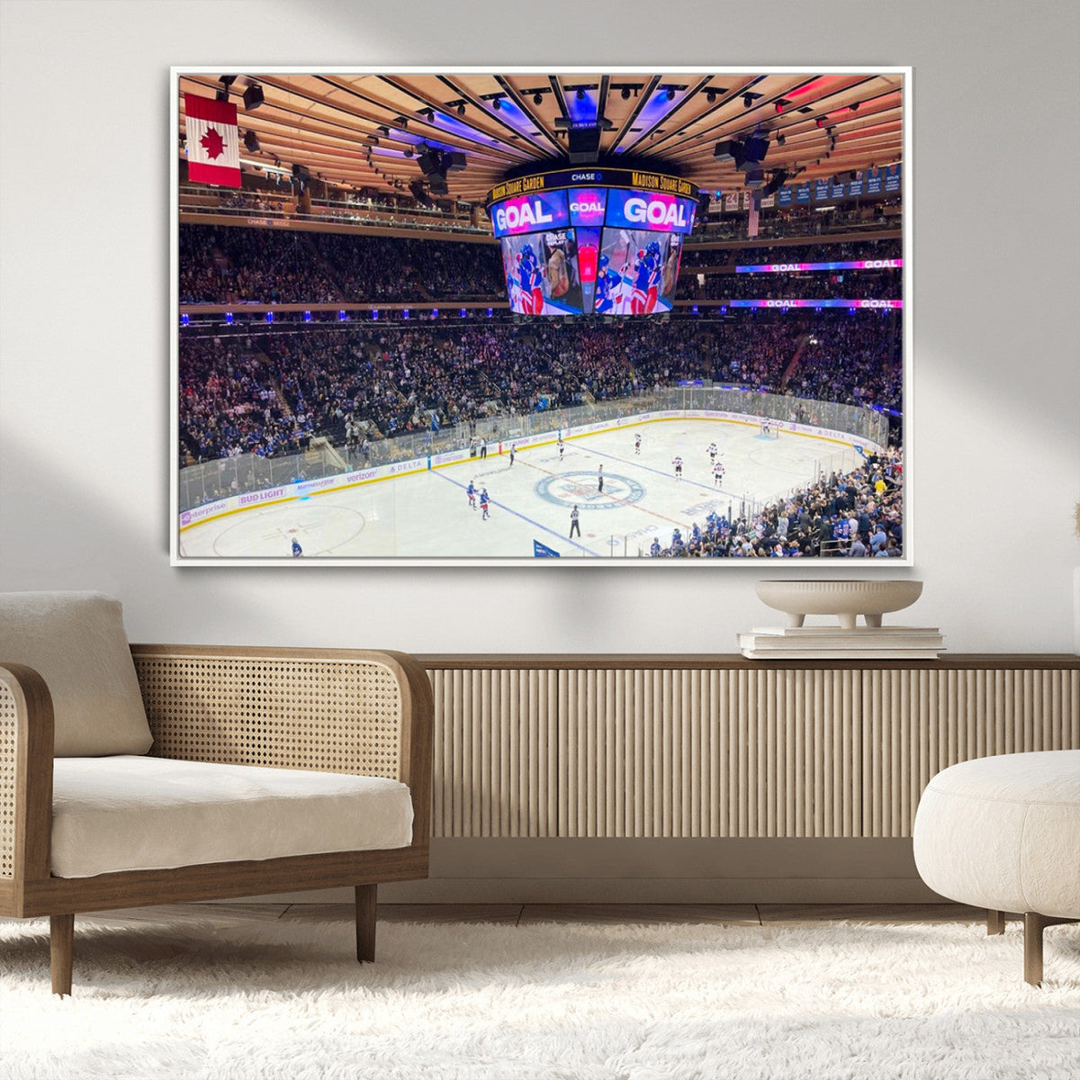 Madison New York Rangers Hockey Stadium Wall Art Canvas
