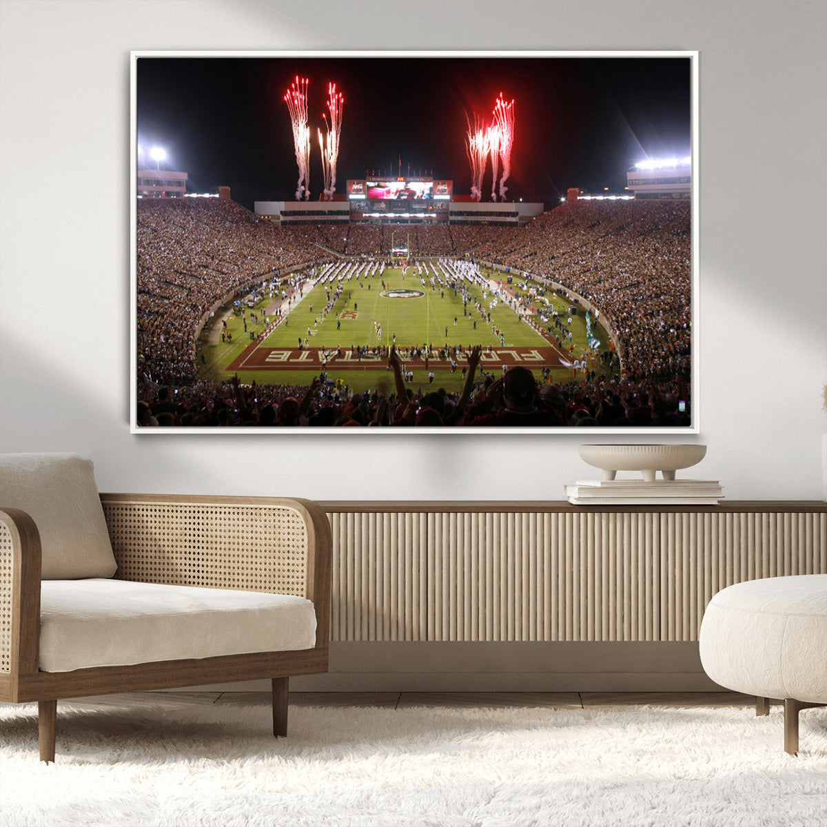 Framed Florida State Seminoles Football Team Print -